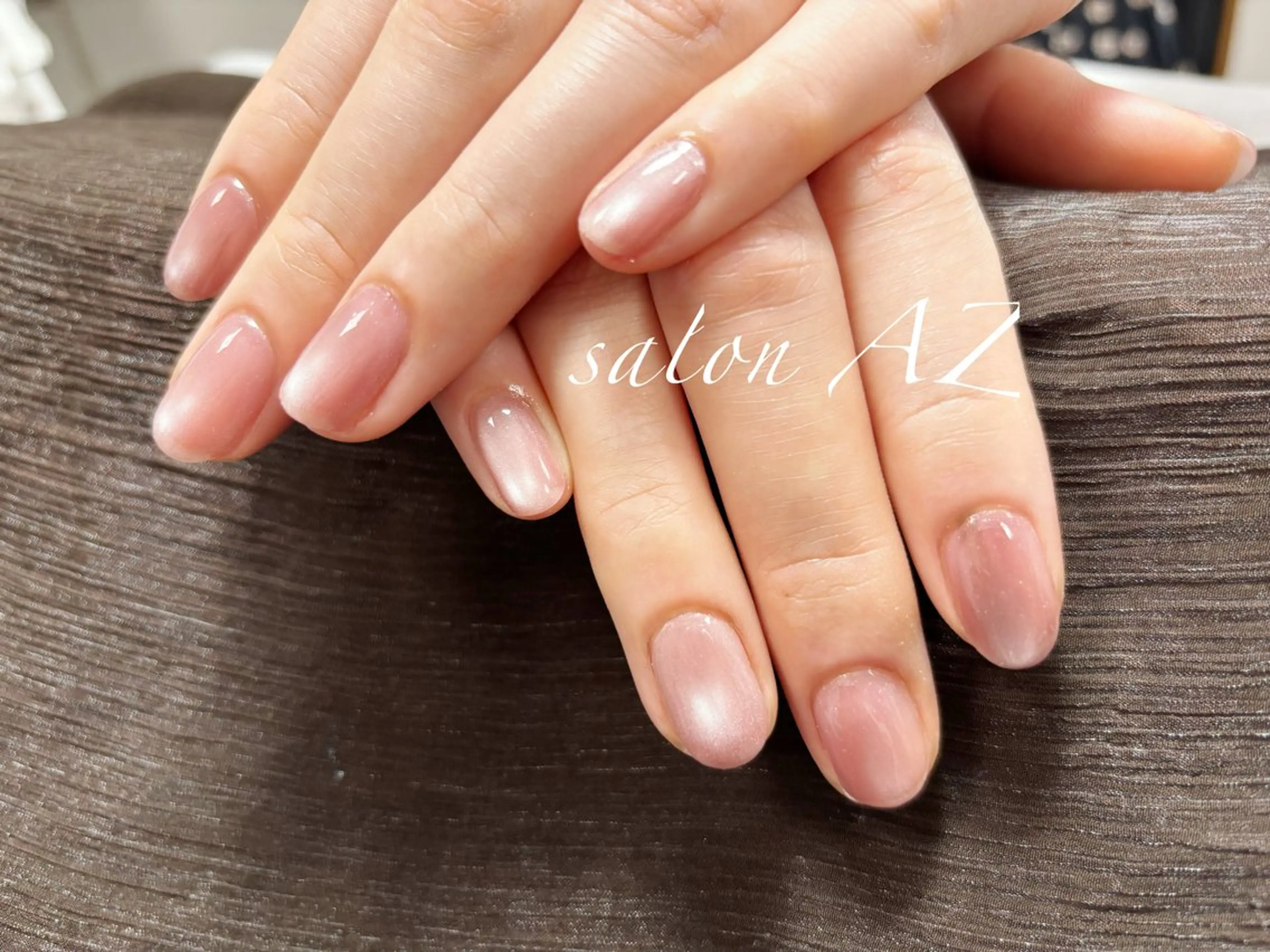 ネイル 長さ出し フットネイル フレンチネイル ジェルネイル マグネットネイル salon AZ NANAのネイルデザイン