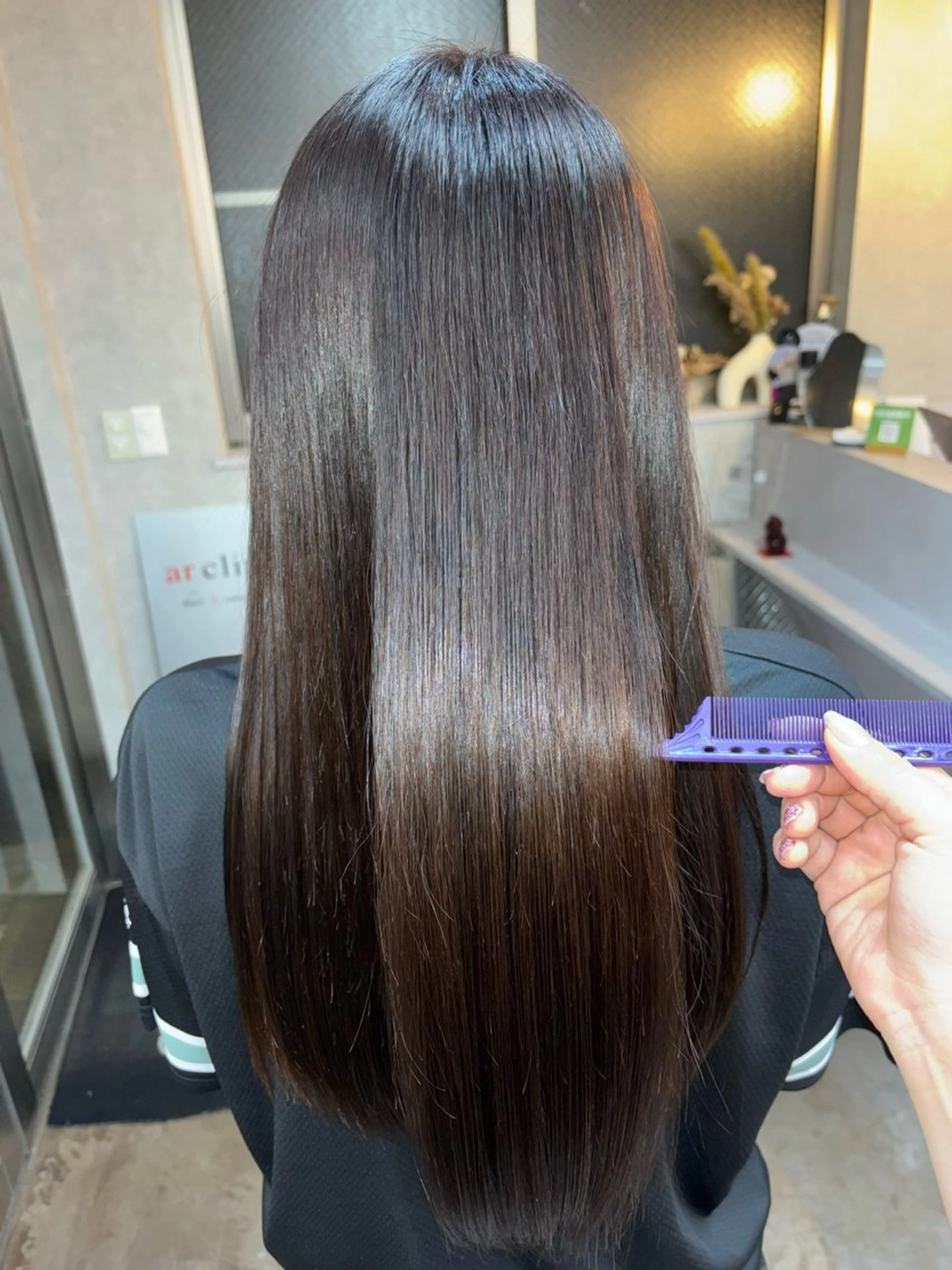 ロング 縮毛矯正 💜髪質改善/ 艶カラー/ミナ🩷のヘアスタイル