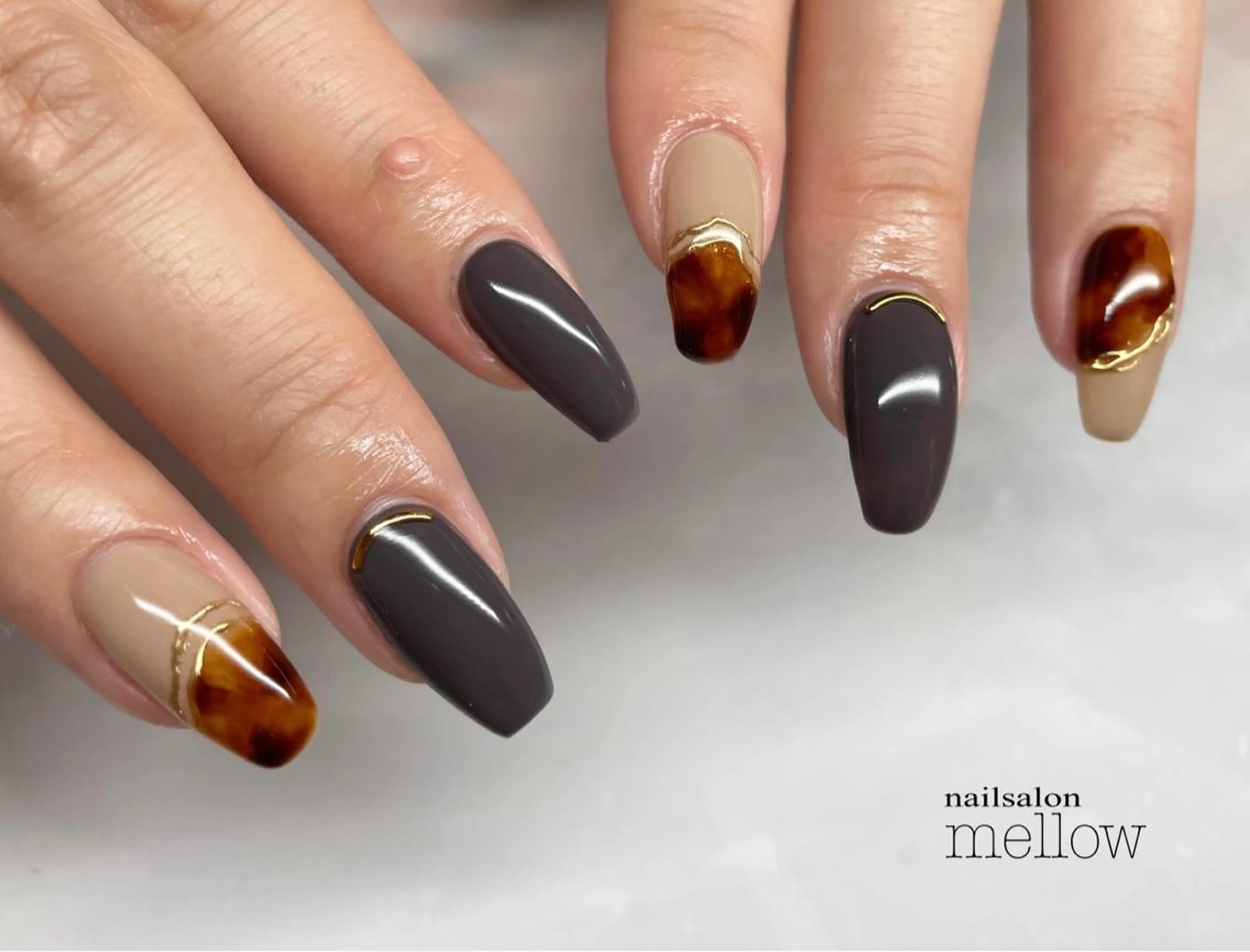 ネイル べっ甲ネイル 大山 浩美のネイルデザイン