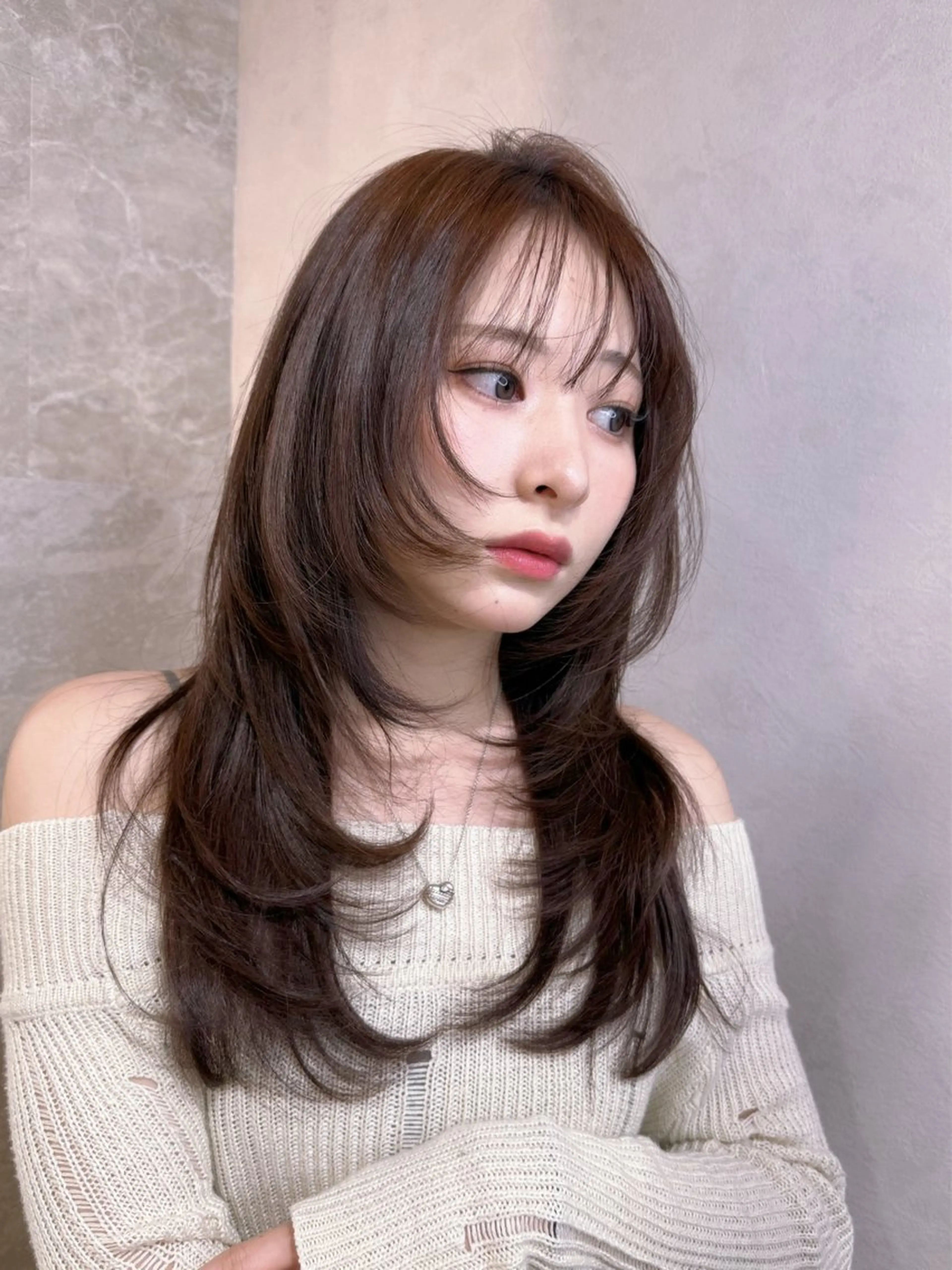 ロング カラー ブラウンカラー ピンクカラー ピンクブラウン レイヤーカット レイヤー/艶髪/ 髪質改善/YUYAのヘアスタイル