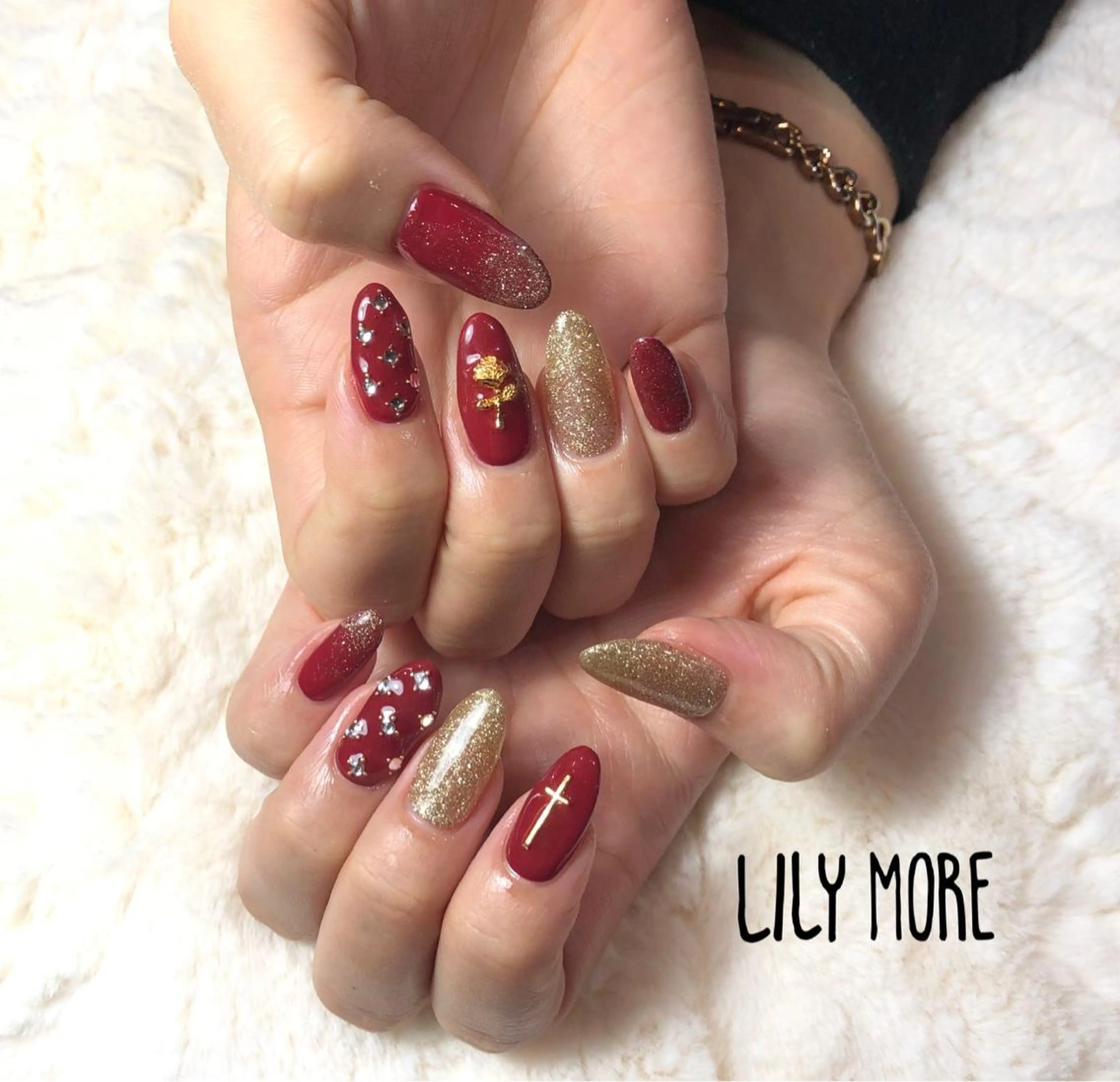 ネイル ボルドー Lily closetのネイルデザイン