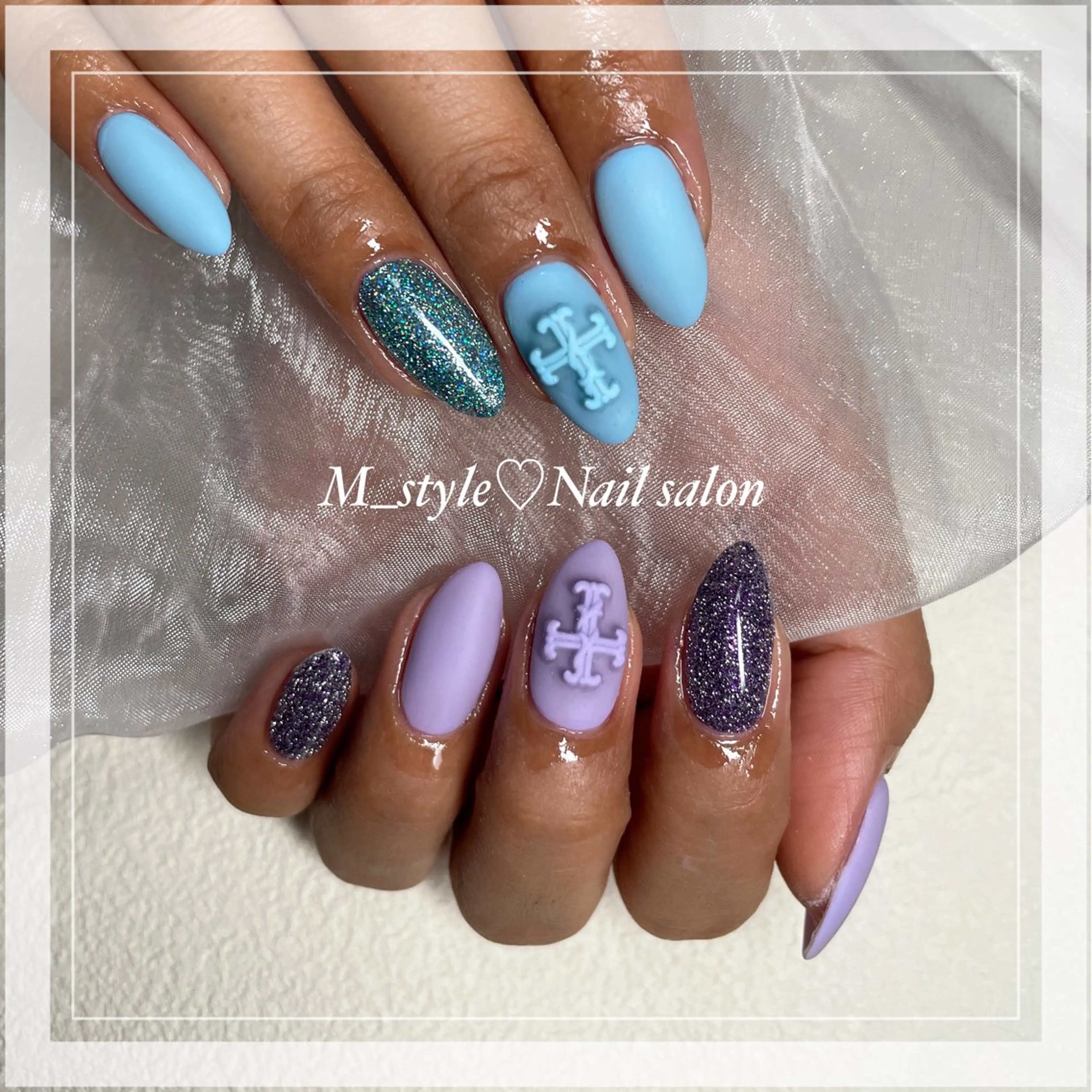 セミロング ネイル 下妻ネイルサロン/ パラジェルのネイルデザイン