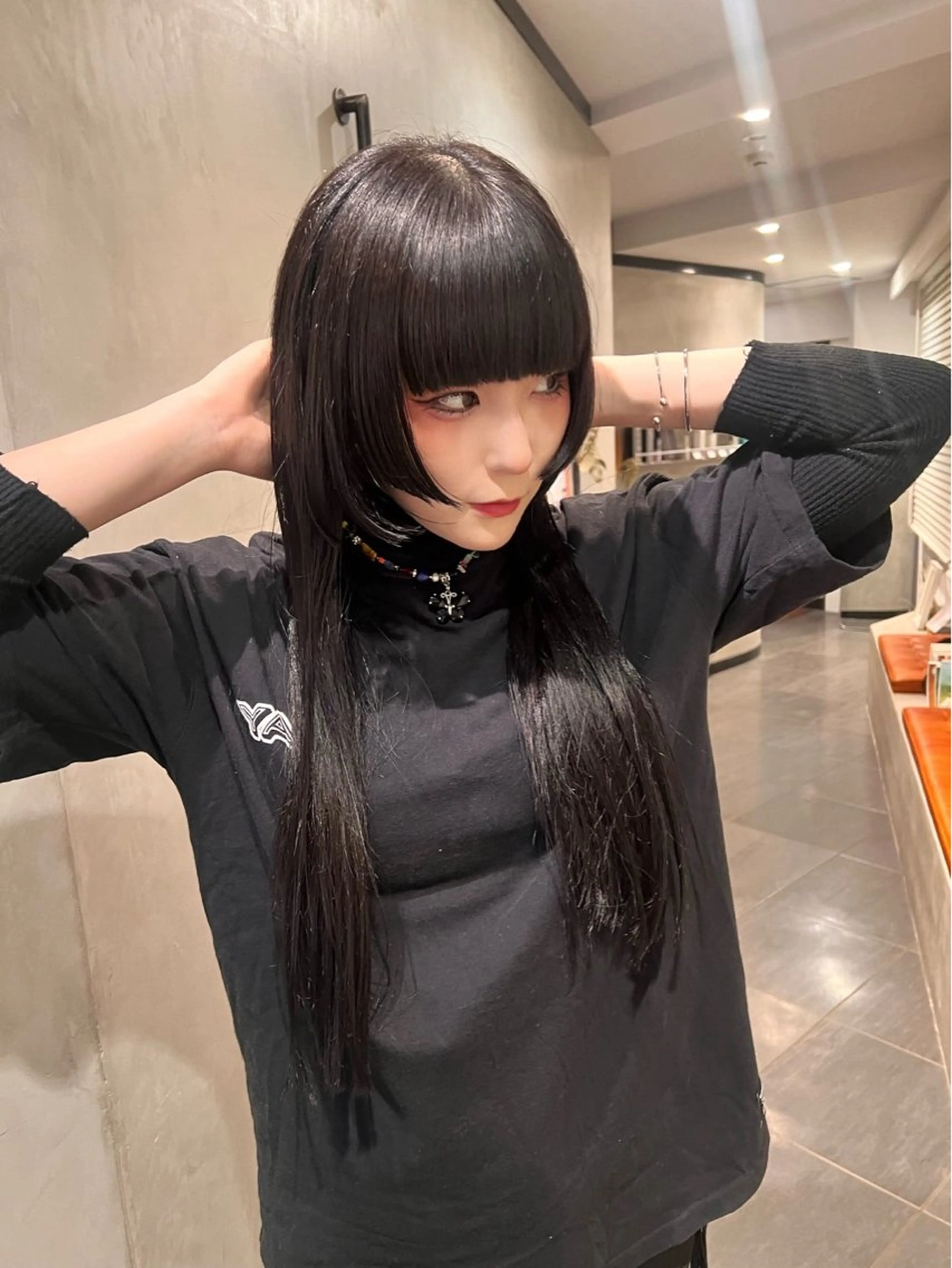 ロング カラー 縮毛矯正 トリートメント 優作 〜圧倒的信頼〜のヘアスタイル