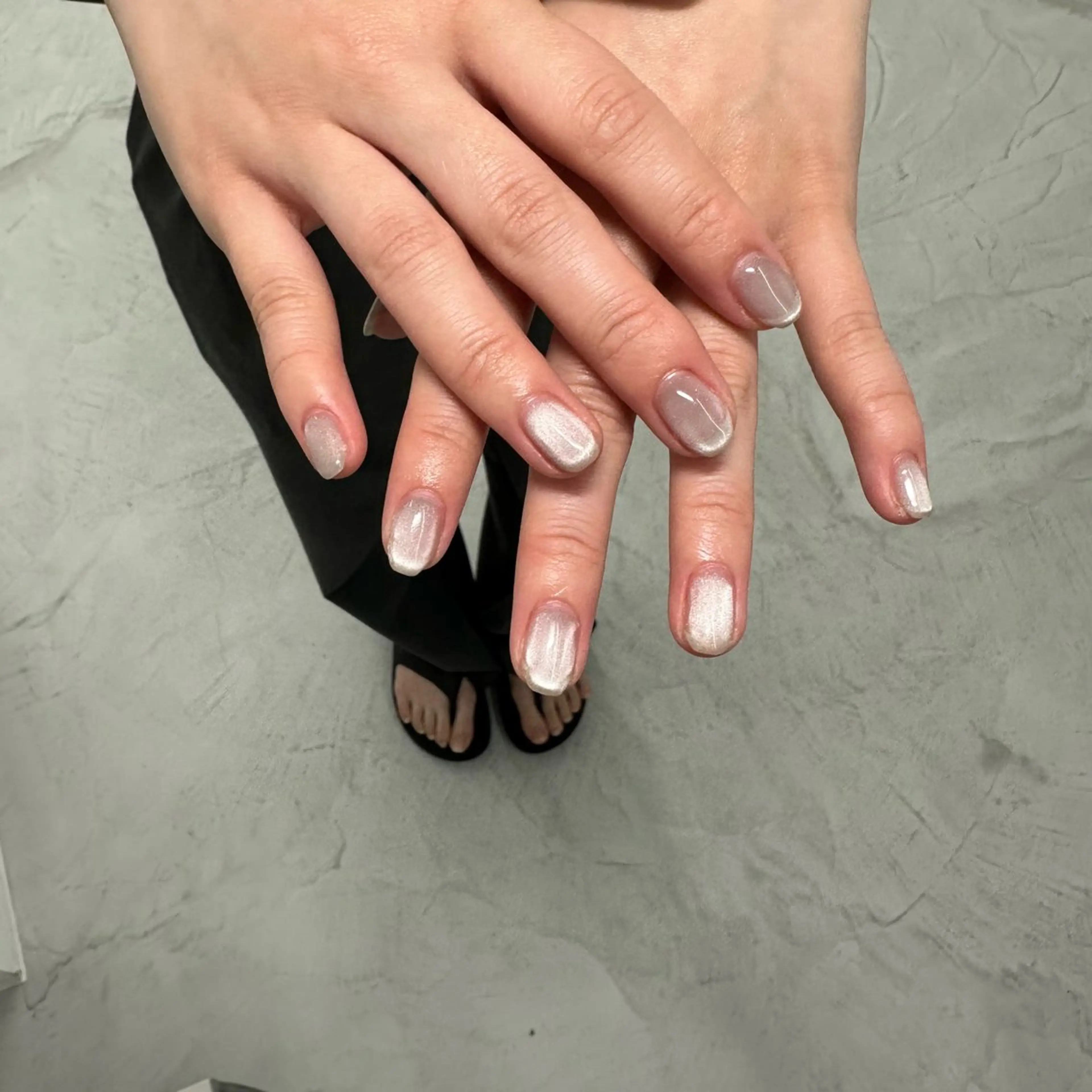 ネイル マグネットネイル ミラーネイル ワンカラーネイル Kaede *LUFTのネイルデザイン