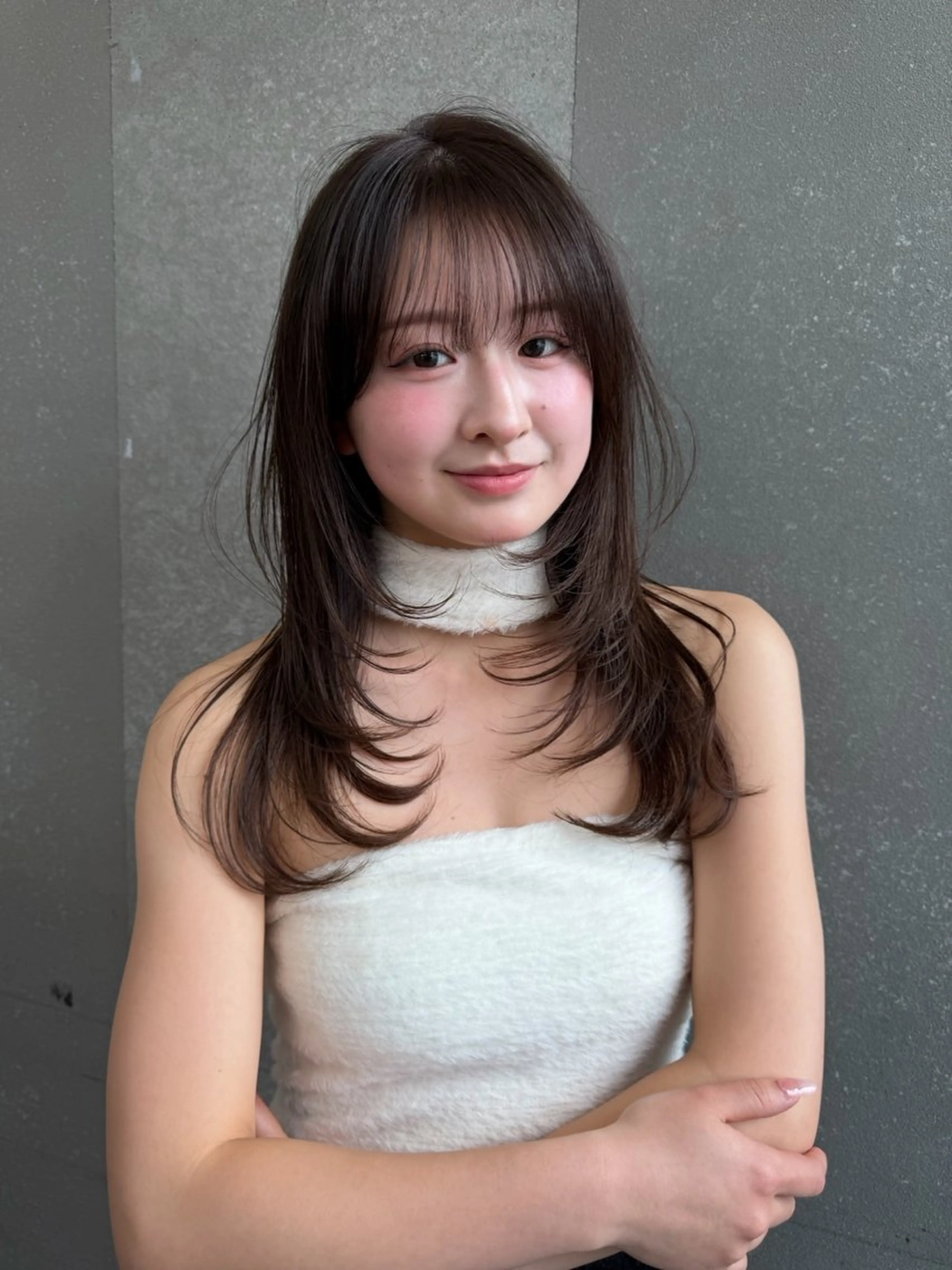 ⚠️迷ったらこちら⚠️韓国レイヤー(ショート、ボブも可)小顔カット+N.カラー+スチームトリートメント【白髪染めも可】の写真