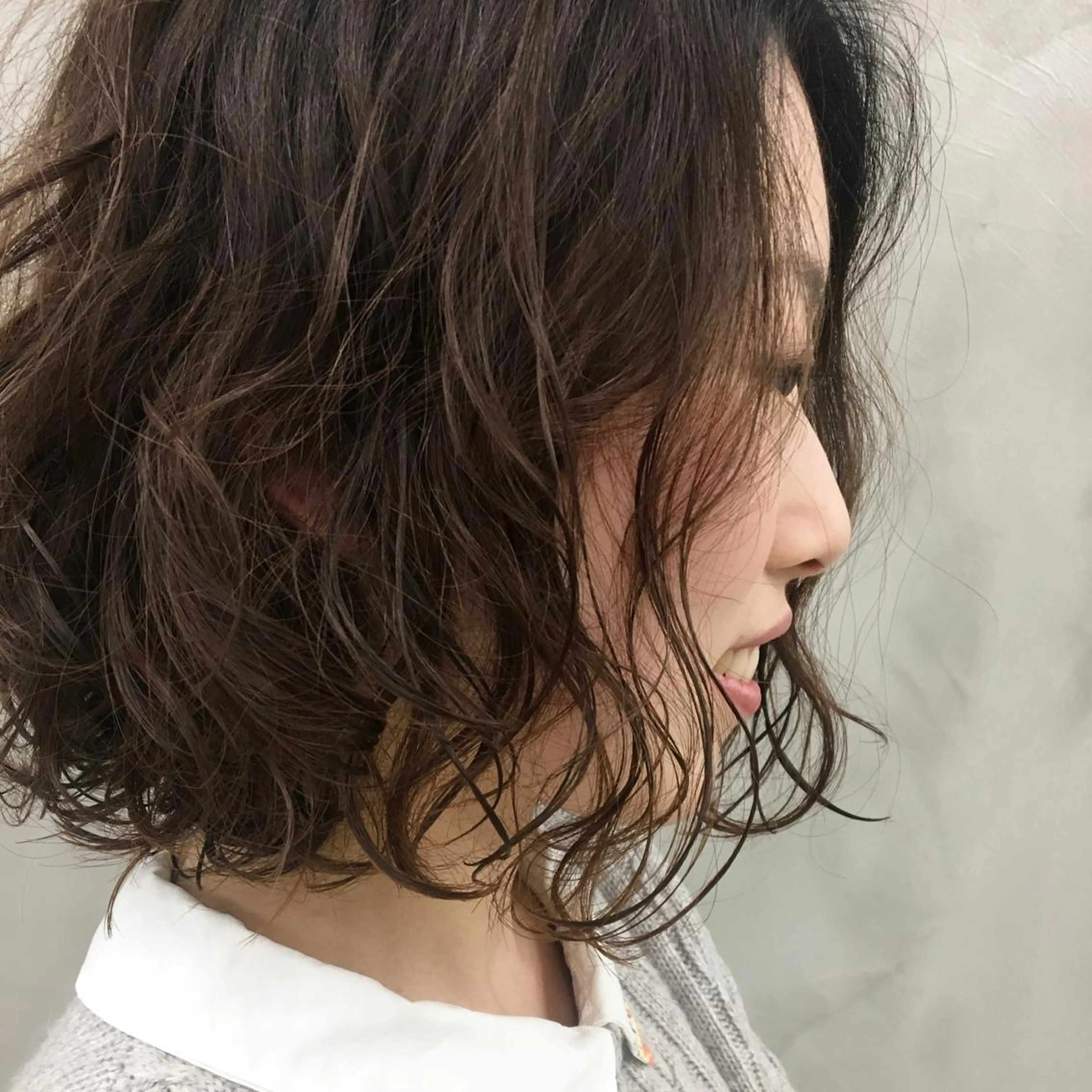 パーマ 切りっぱなしボブ ボブ ヘッドスパ (女性限定)🍋モエのヘアスタイル