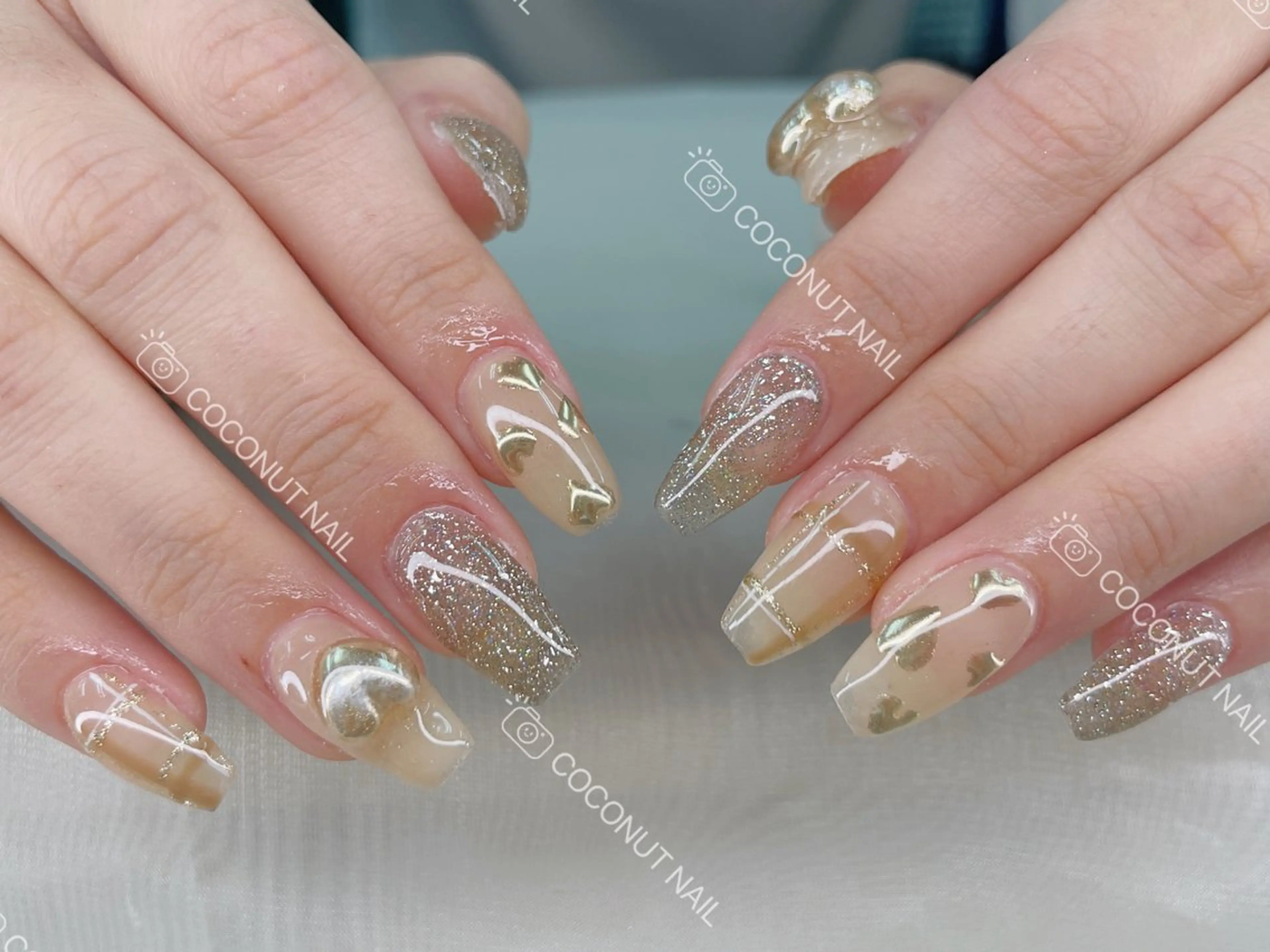ネイル ハンドネイル 神田 ココナッツのネイルデザイン
