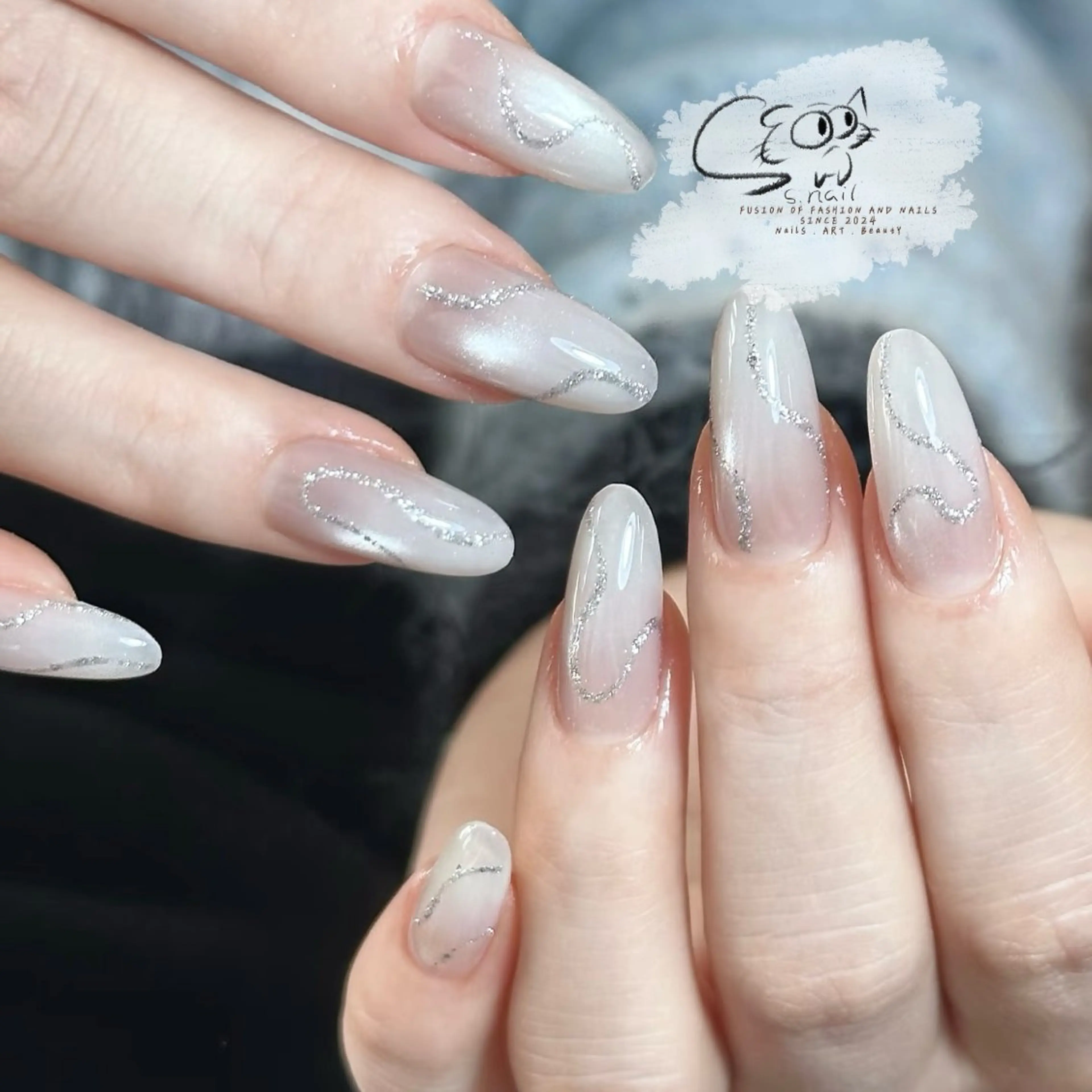 ネイル アートネイル チークネイル フレンチネイル グラデーション マグネットネイル S.nail _のネイルデザイン