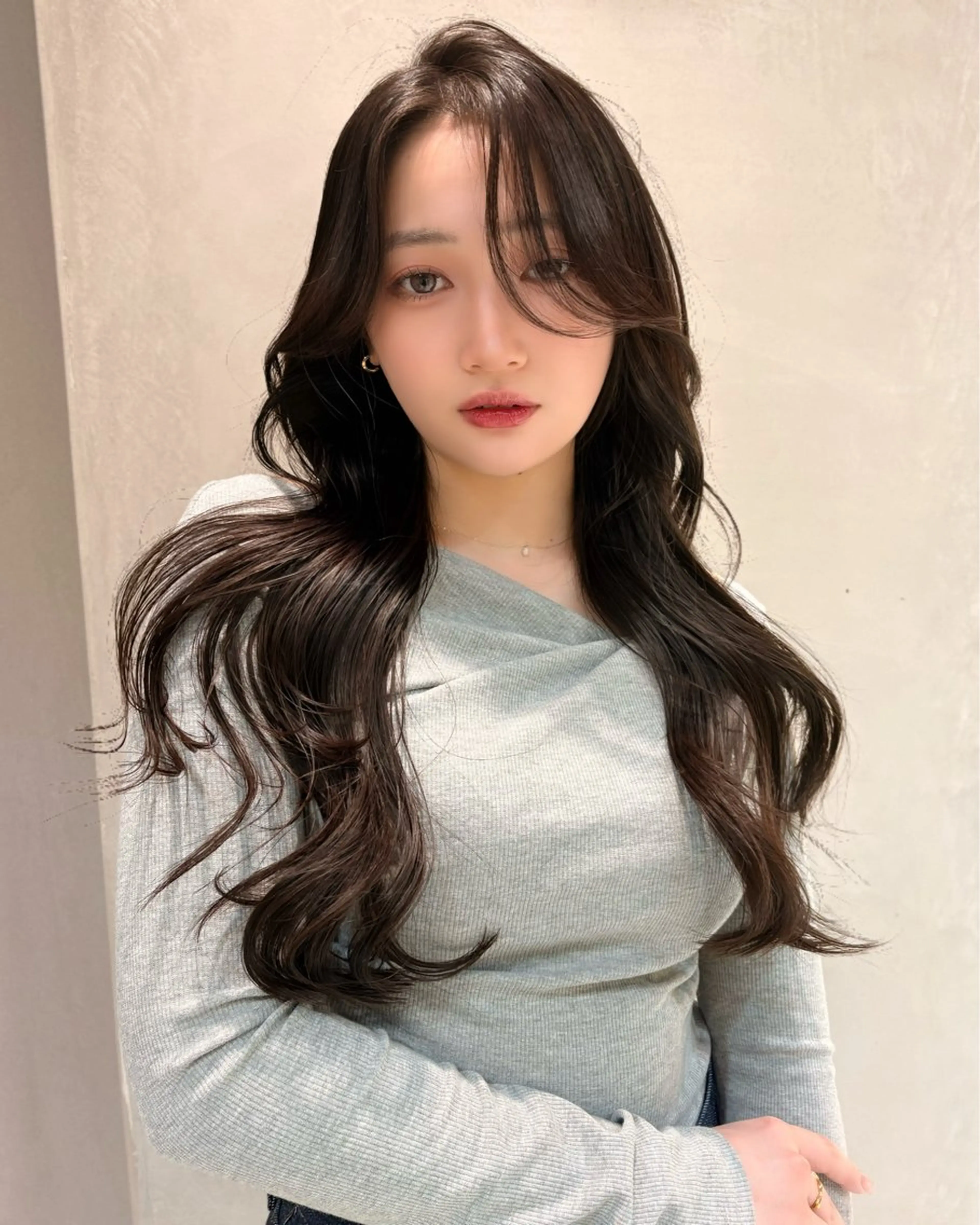 ロング カラー カット ヘアカラー トリートメント 似合わせレイヤー・ボ ブ タナカ レイヤのヘアスタイル