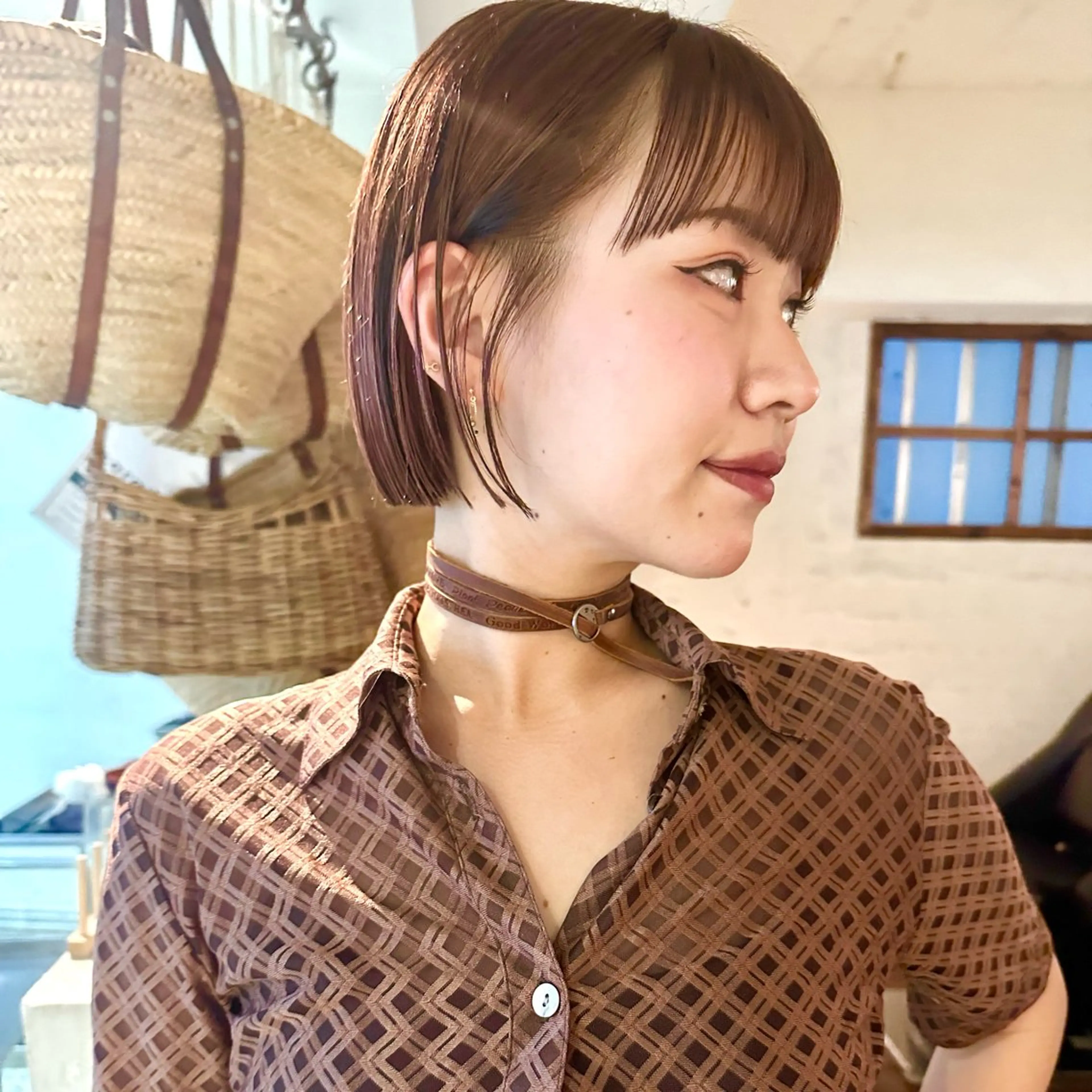 ショート カラー 🤎ono/ 切りっぱなしボブ🤎のヘアスタイル