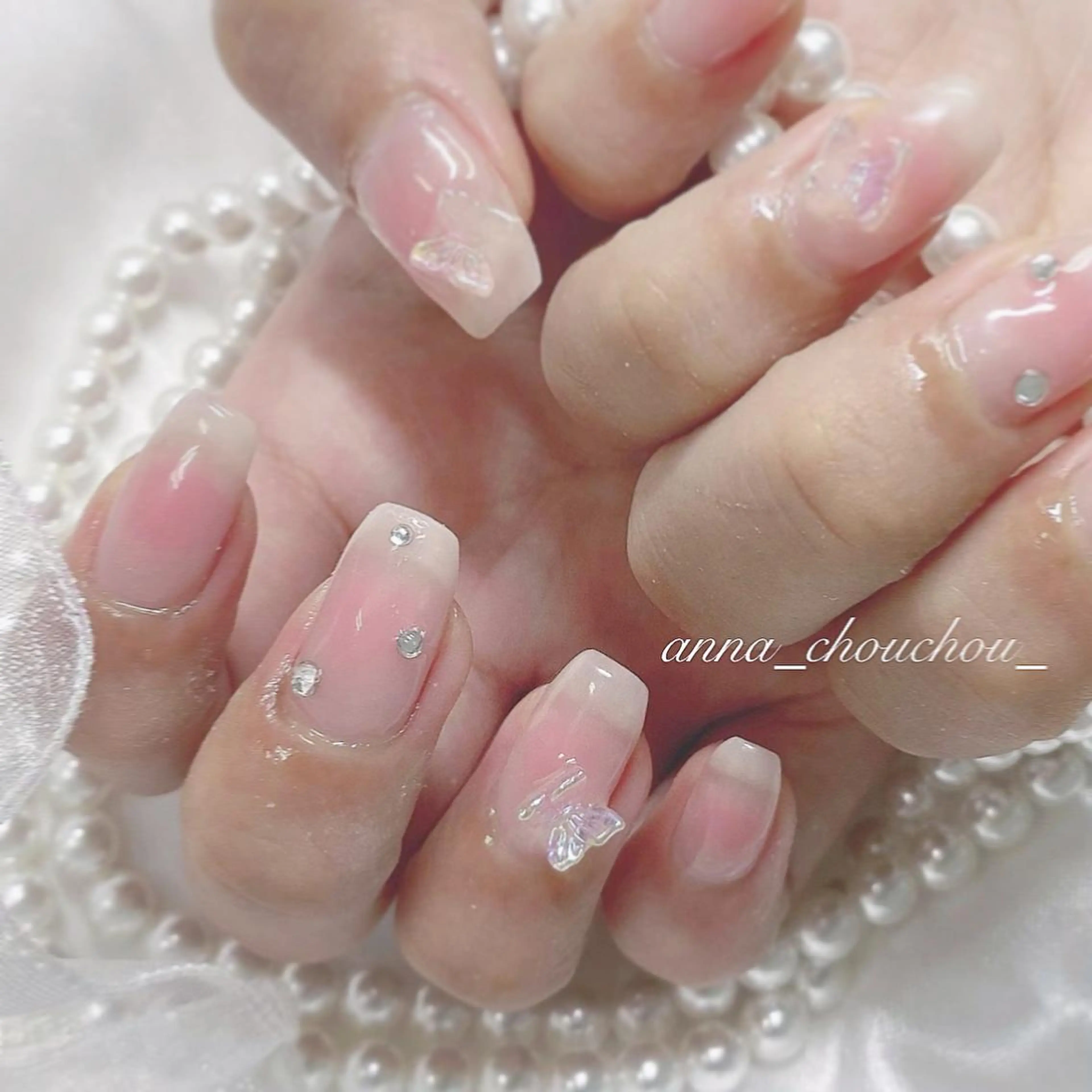 ネイル チークネイル ハンドネイル Anna Sano⭐️のネイルデザイン