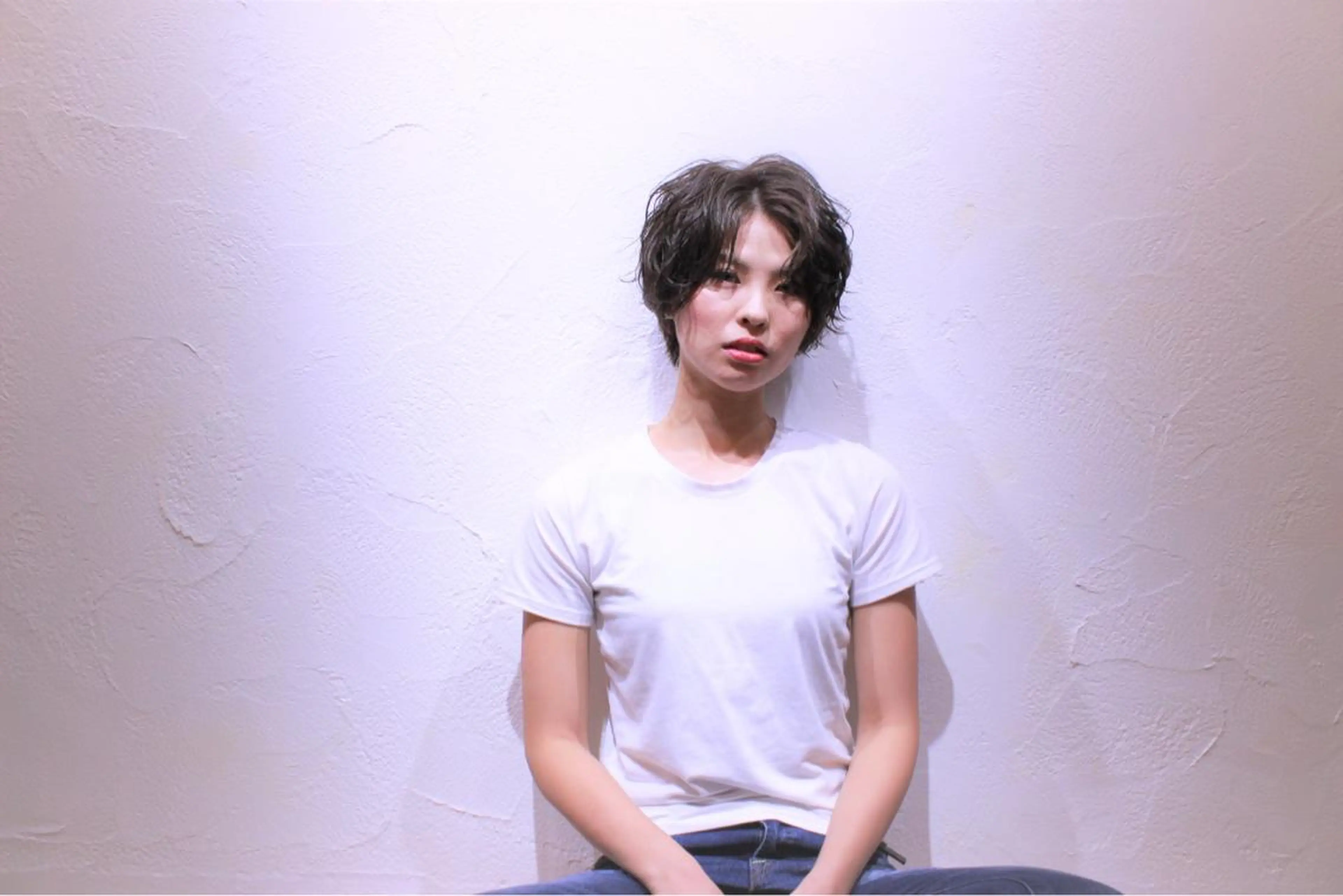 ショート 所渉/韓国レイヤー /ウルフカットのヘアスタイル