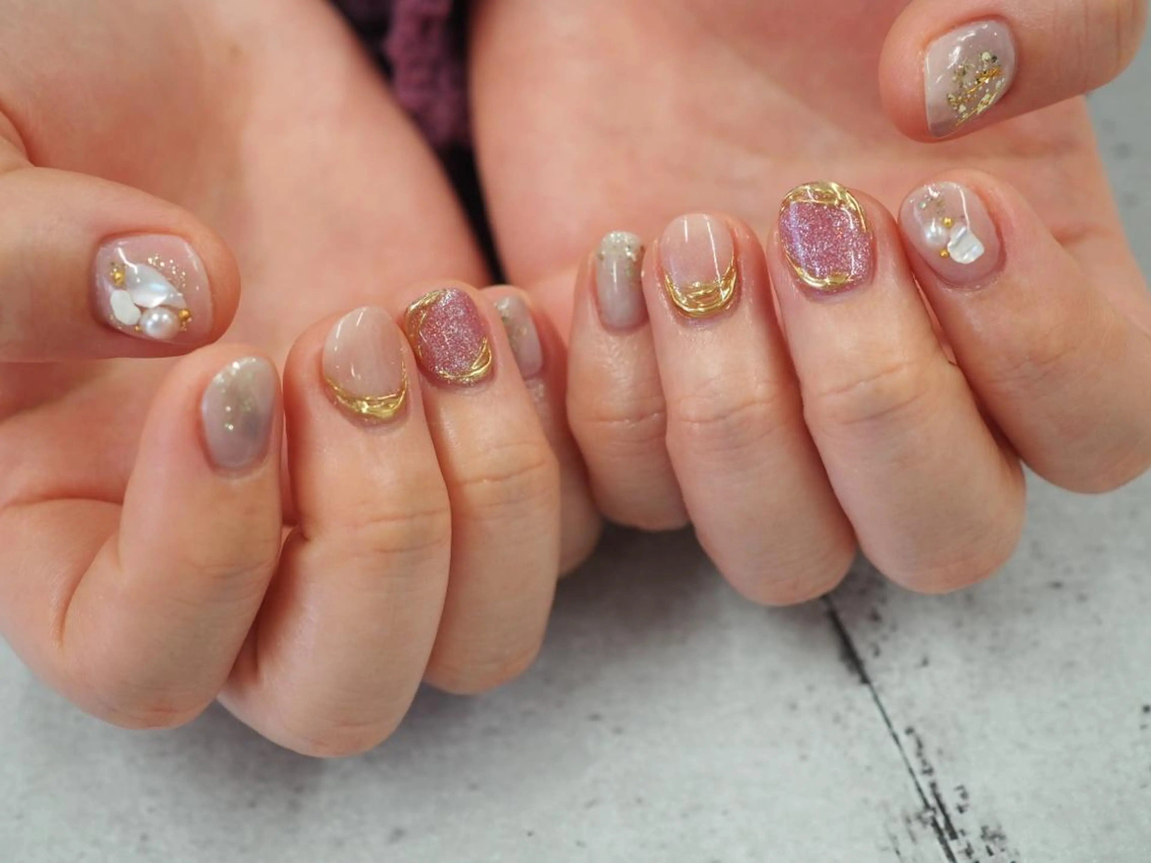 ネイル ショートネイル ハンドネイル Amu's chikakoのネイルデザイン