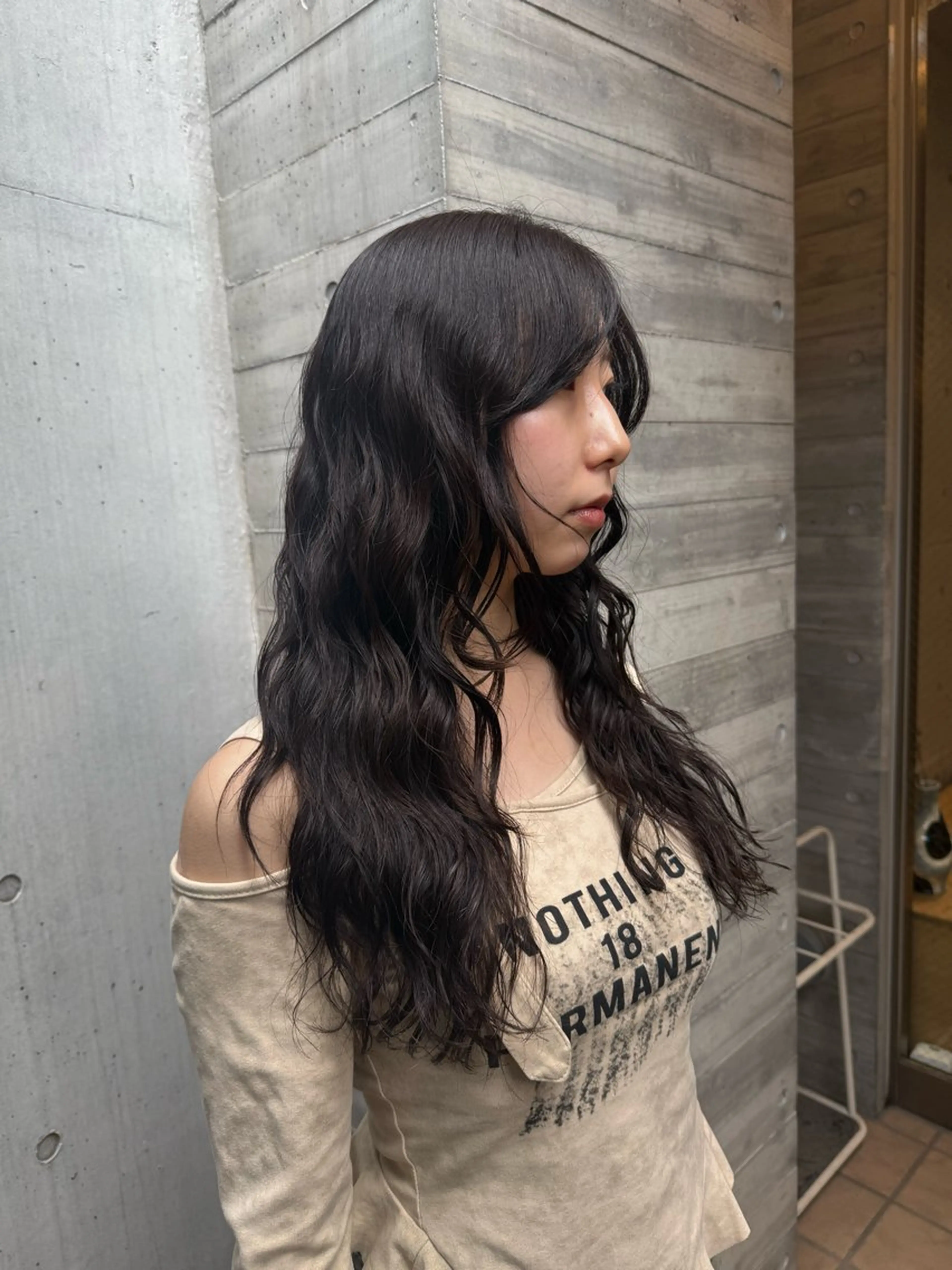 ロング カット パーマ デジタルパーマ/ ウェーブパーマ/神野のヘアスタイル