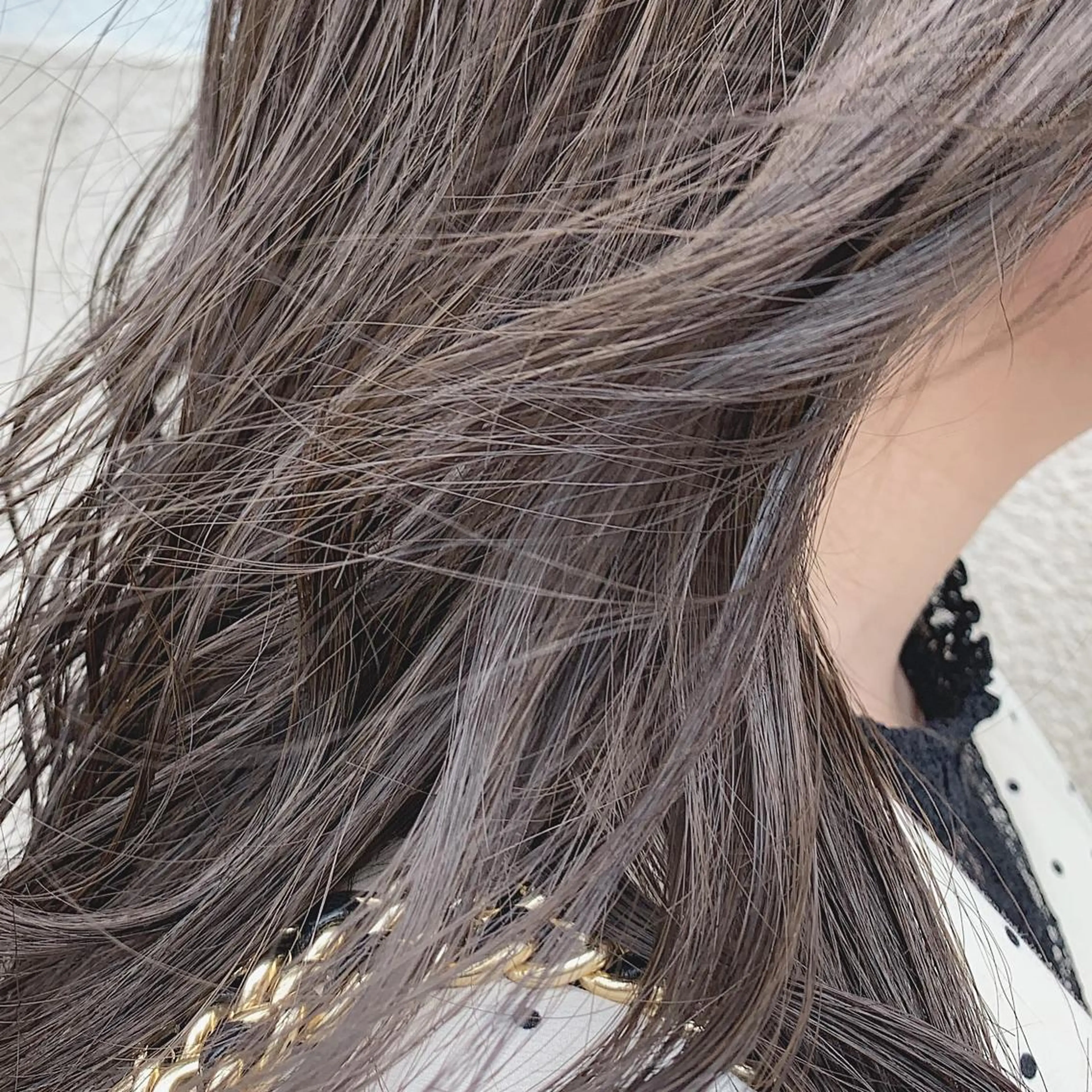 セミロング カラー パーマ アッシュ アッシュブラウン ブラウンカラー ヘアカラー ［girl］ MIKIのヘアスタイル