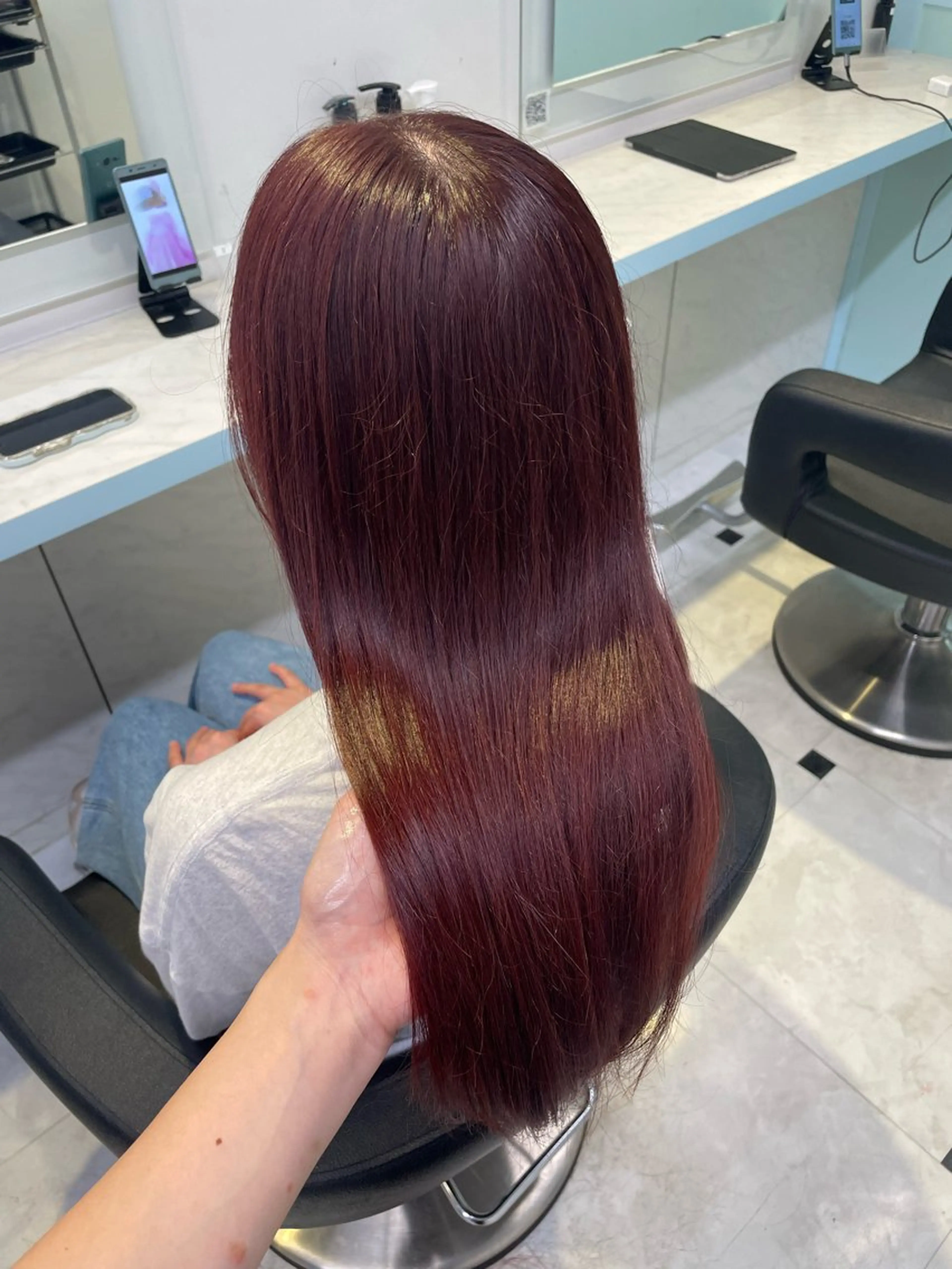 カラー カット ヘアカラー トリートメント ヘッドスパ ヘアセット 🇰🇷韓流暖色ヘア 🍒saaya🍒のヘアスタイル