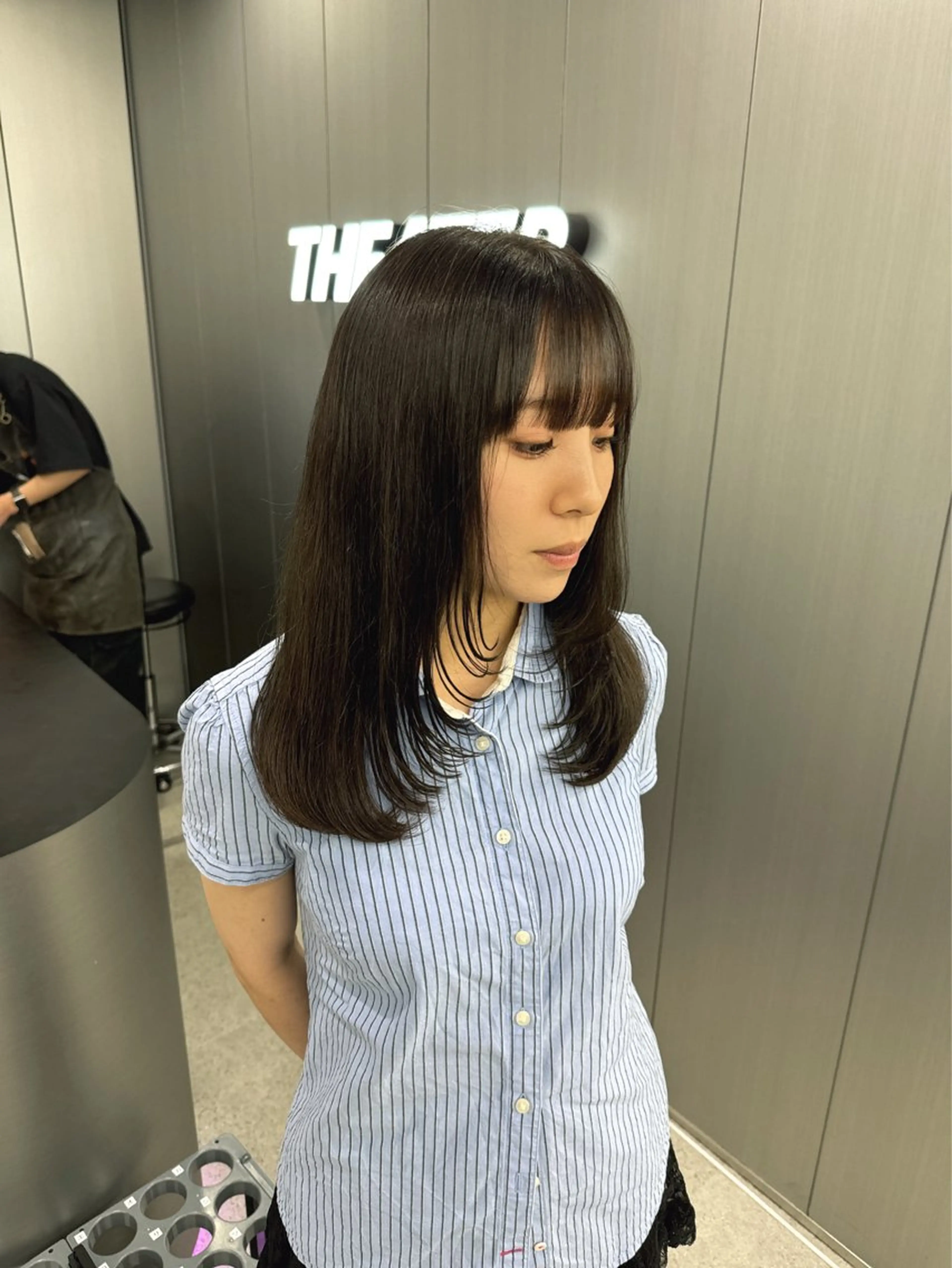 ロング カラー 暗髪🩶ラベンダー/ ブルー/ユウナ🤍のヘアスタイル