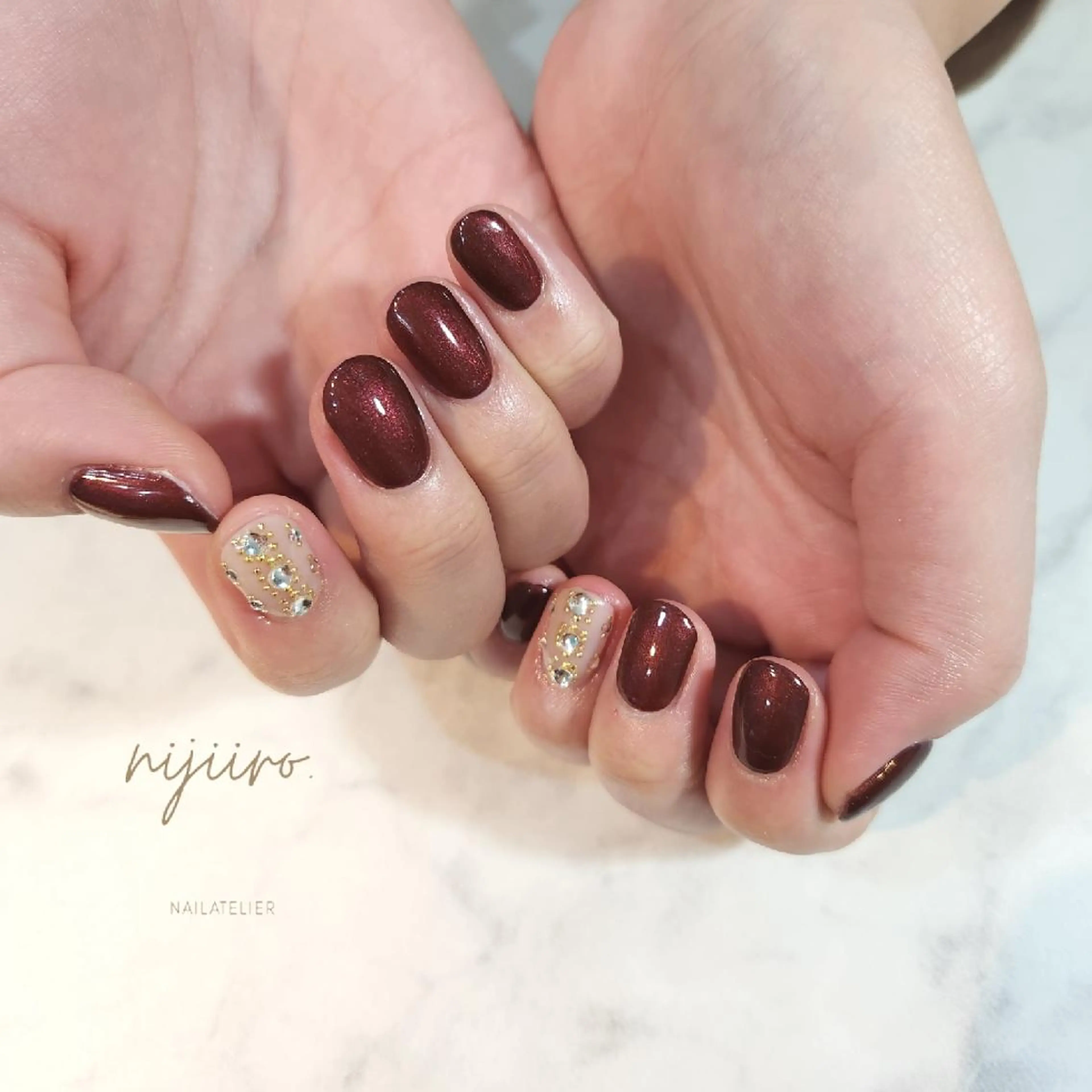 ネイル ハンドネイル nailatelier nijiiro.所属・nijiiro🌈 サトウのネイルデザイン