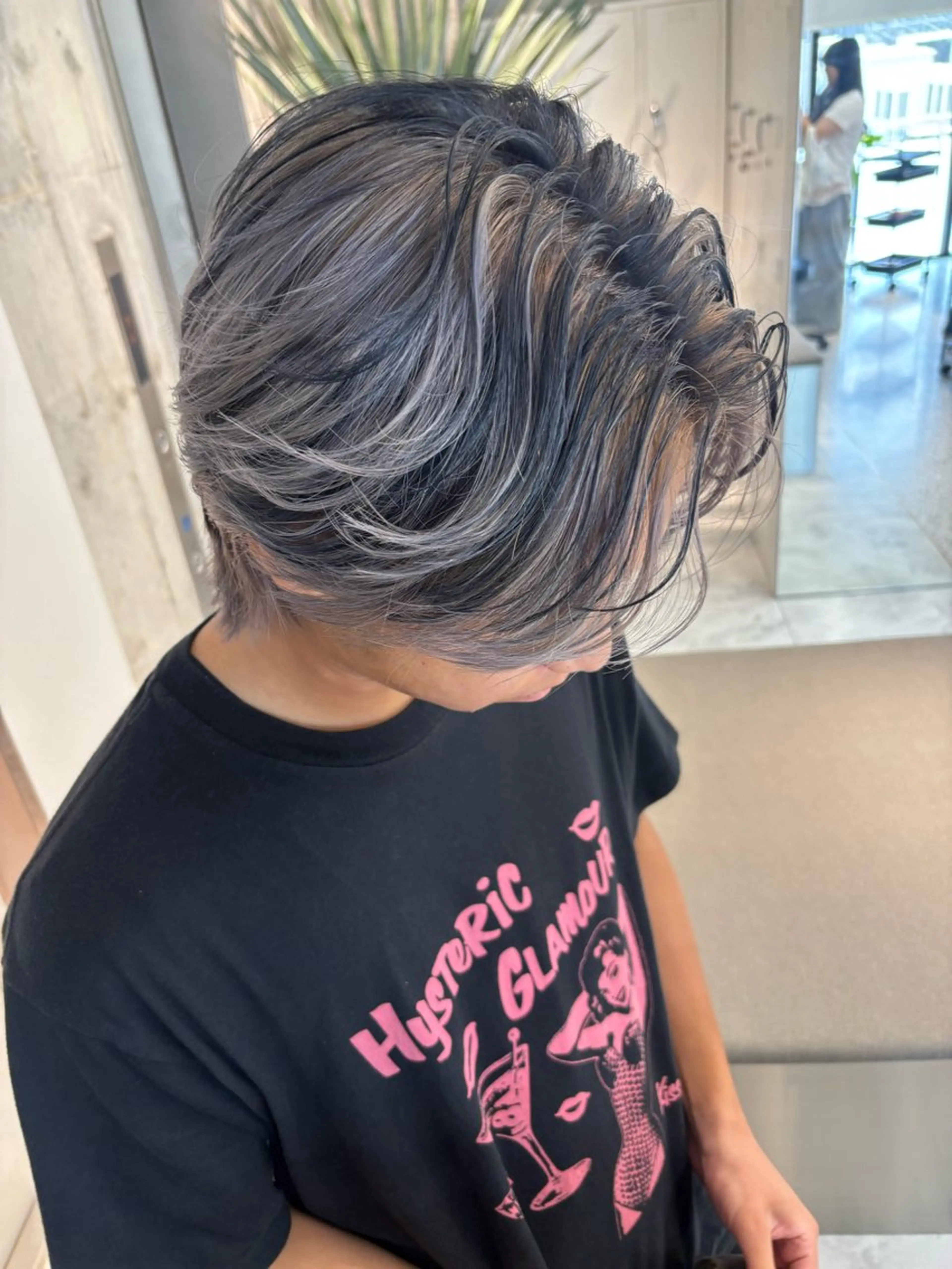 ミディアム ヘアカラー rina／ベージュ ワンホン/韓国ヘアのヘアスタイル