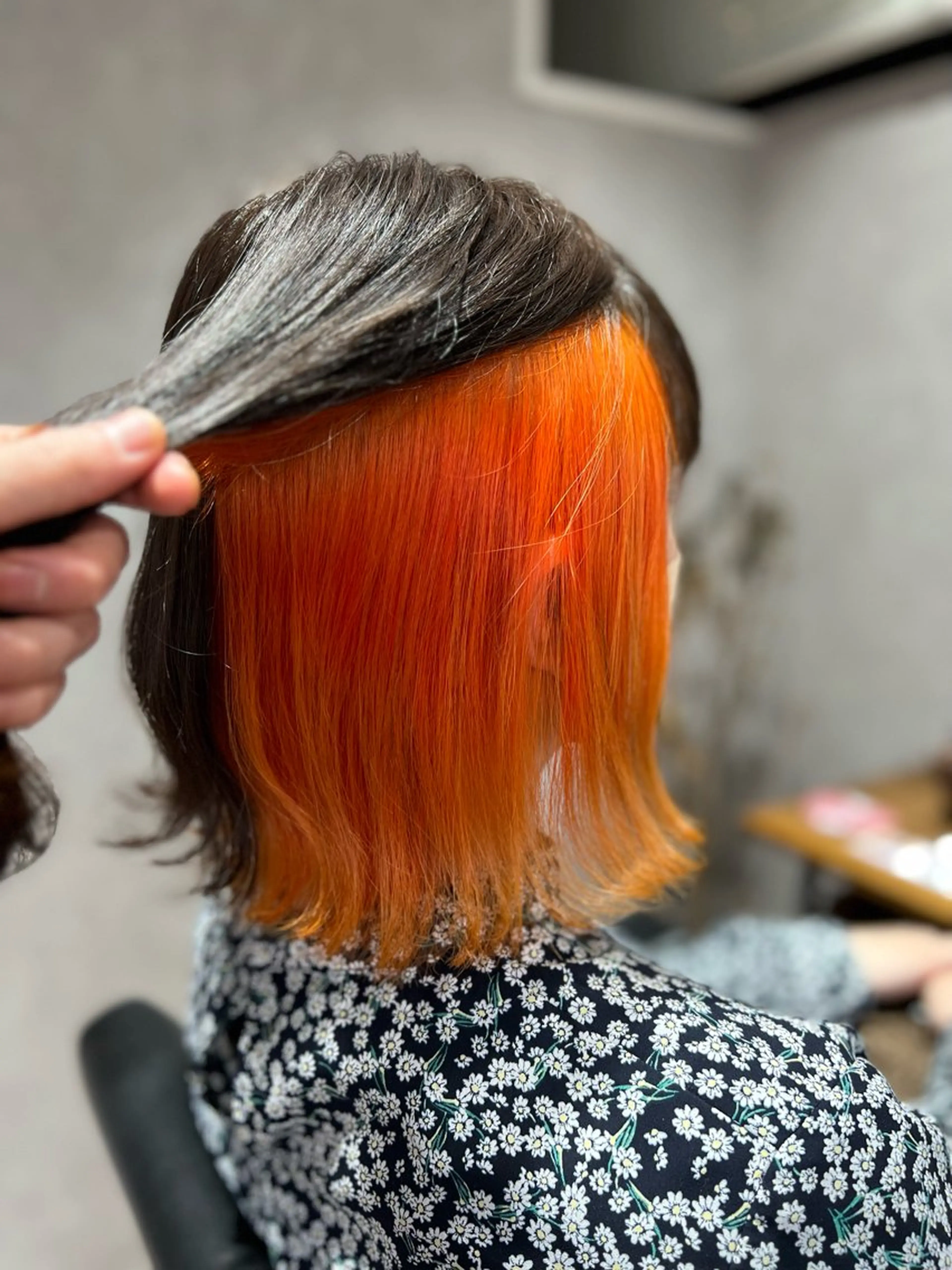 ショート カラー インナーカラー オレンジ カット ヘアカラー ✨ハイトーン カラー福岡拓也✨のヘアスタイル
