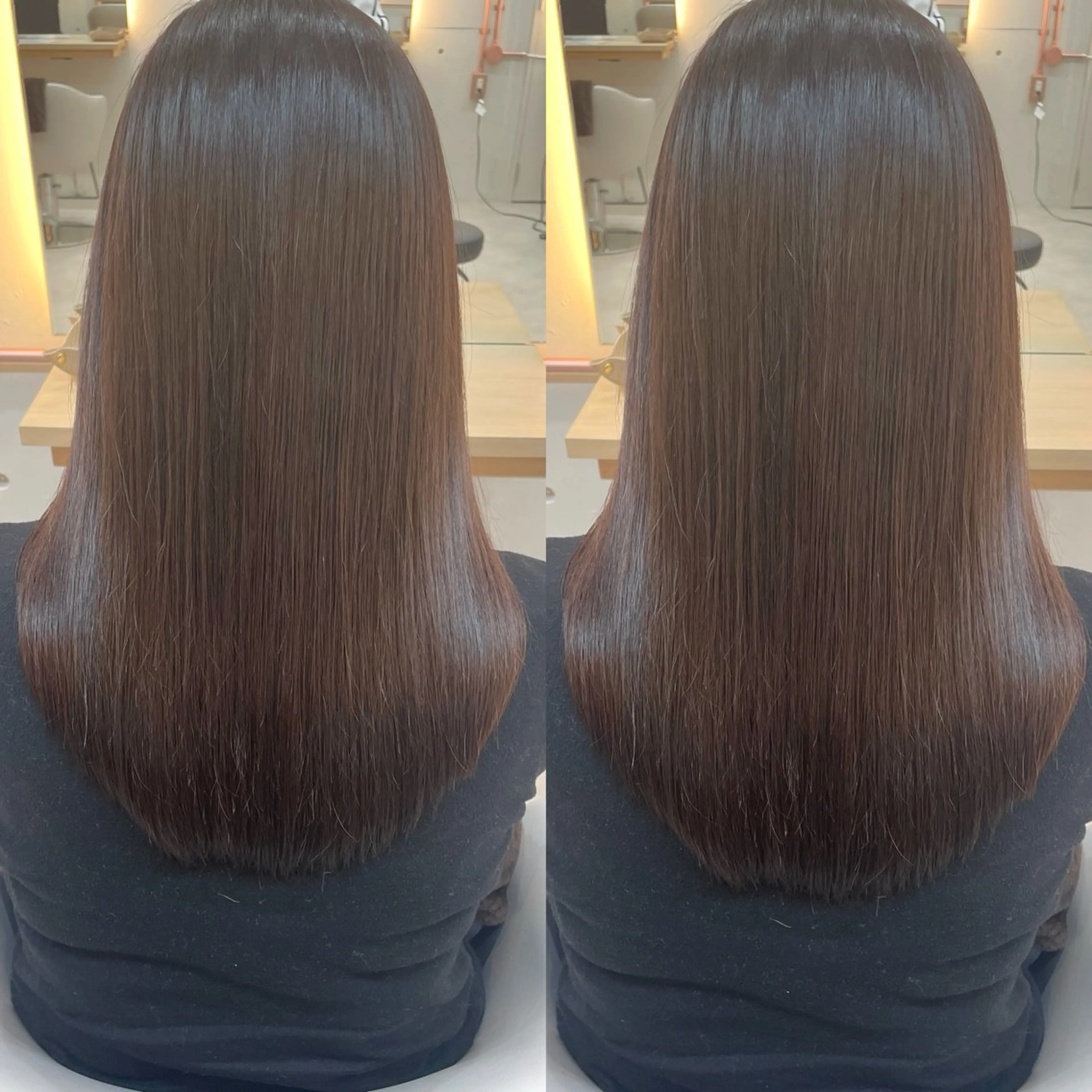 セミロング カラー ベージュカラー 透明感カラー ヘアカラー トリートメント ヘアセット ブリーチ無しダブル カラー🦕まどかのヘアスタイル