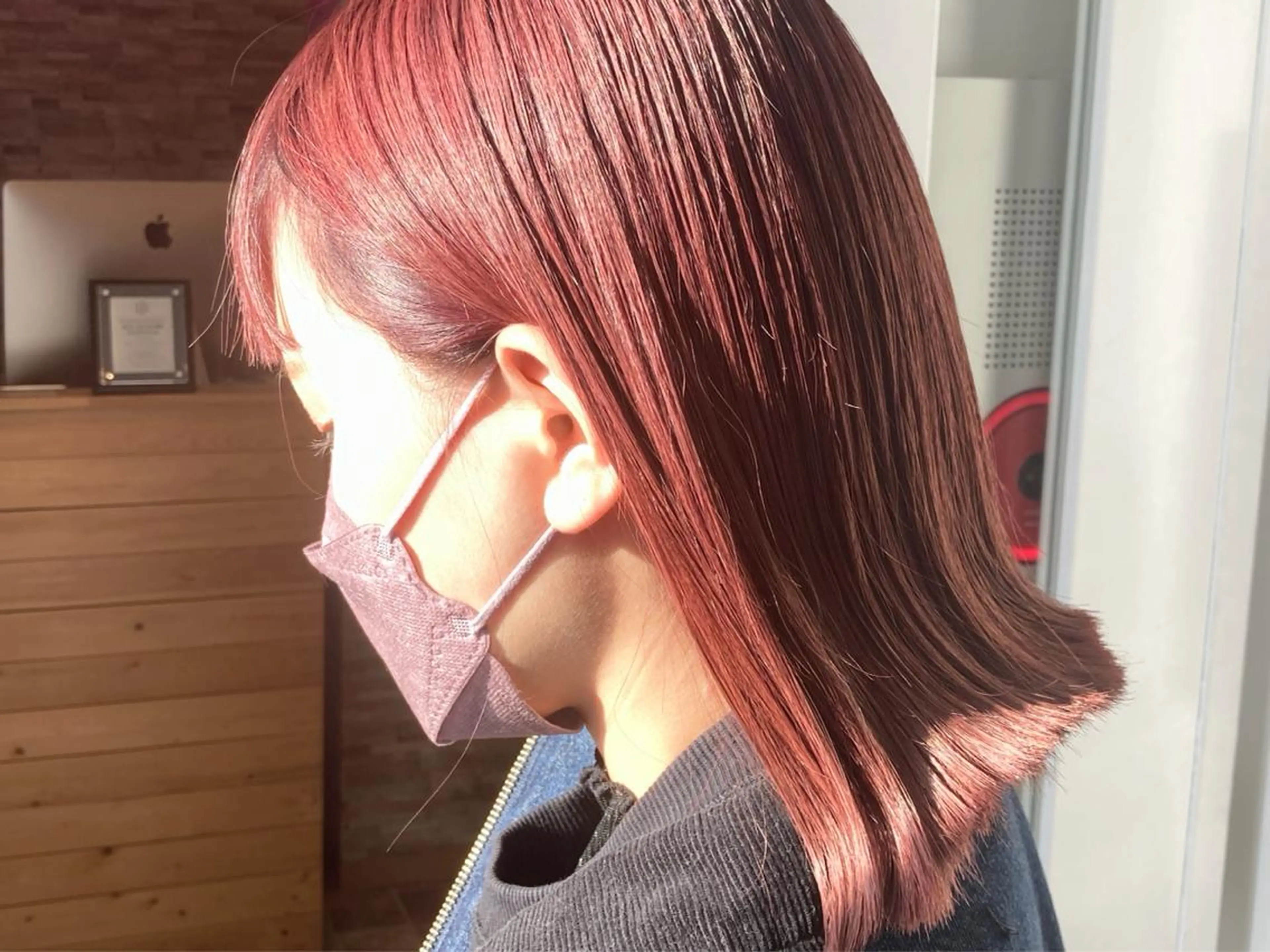 ミディアム カラー ヘアカラー&縮毛矯正 STAR☆RIVERのヘアスタイル