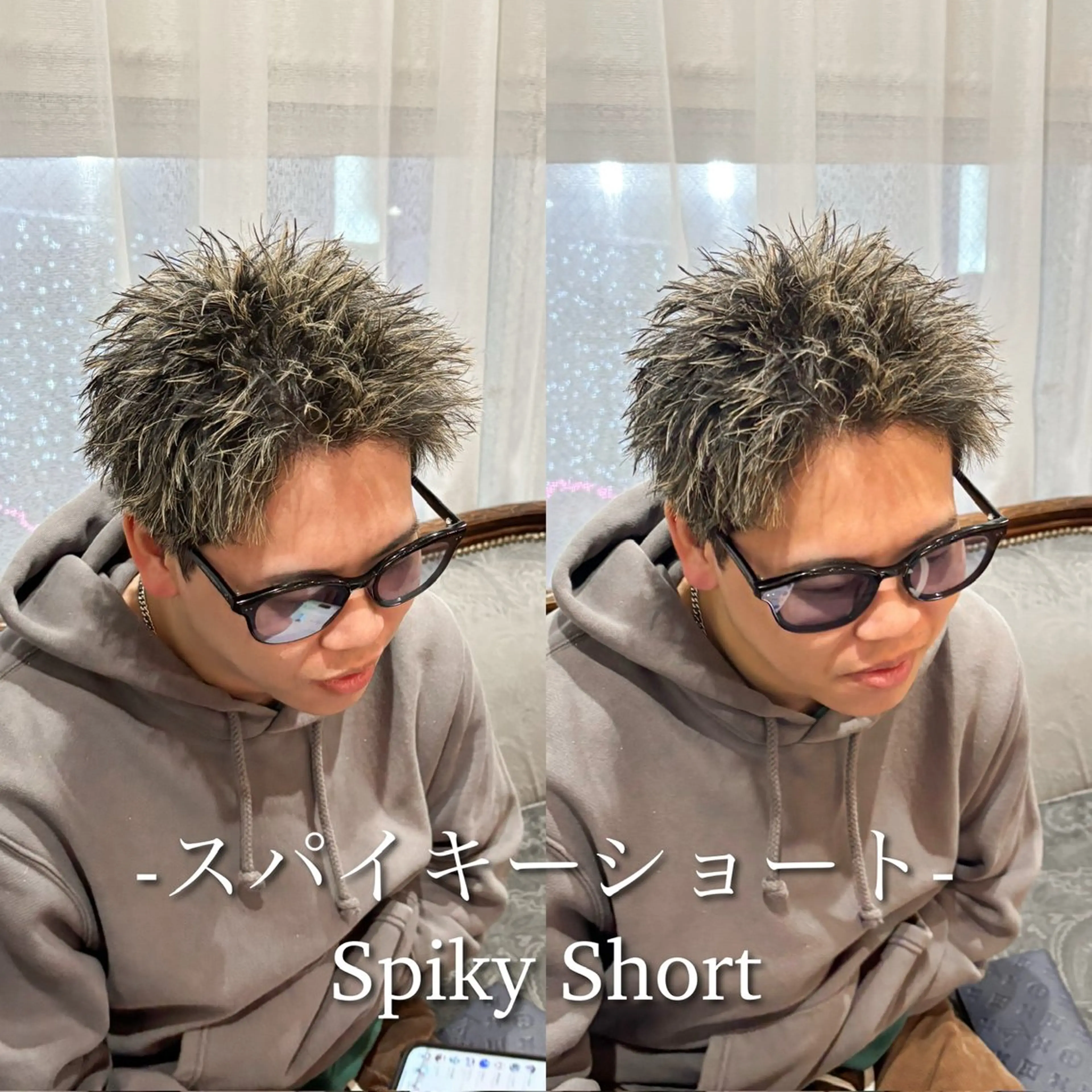 メンズカット＋ハイライト１回の写真