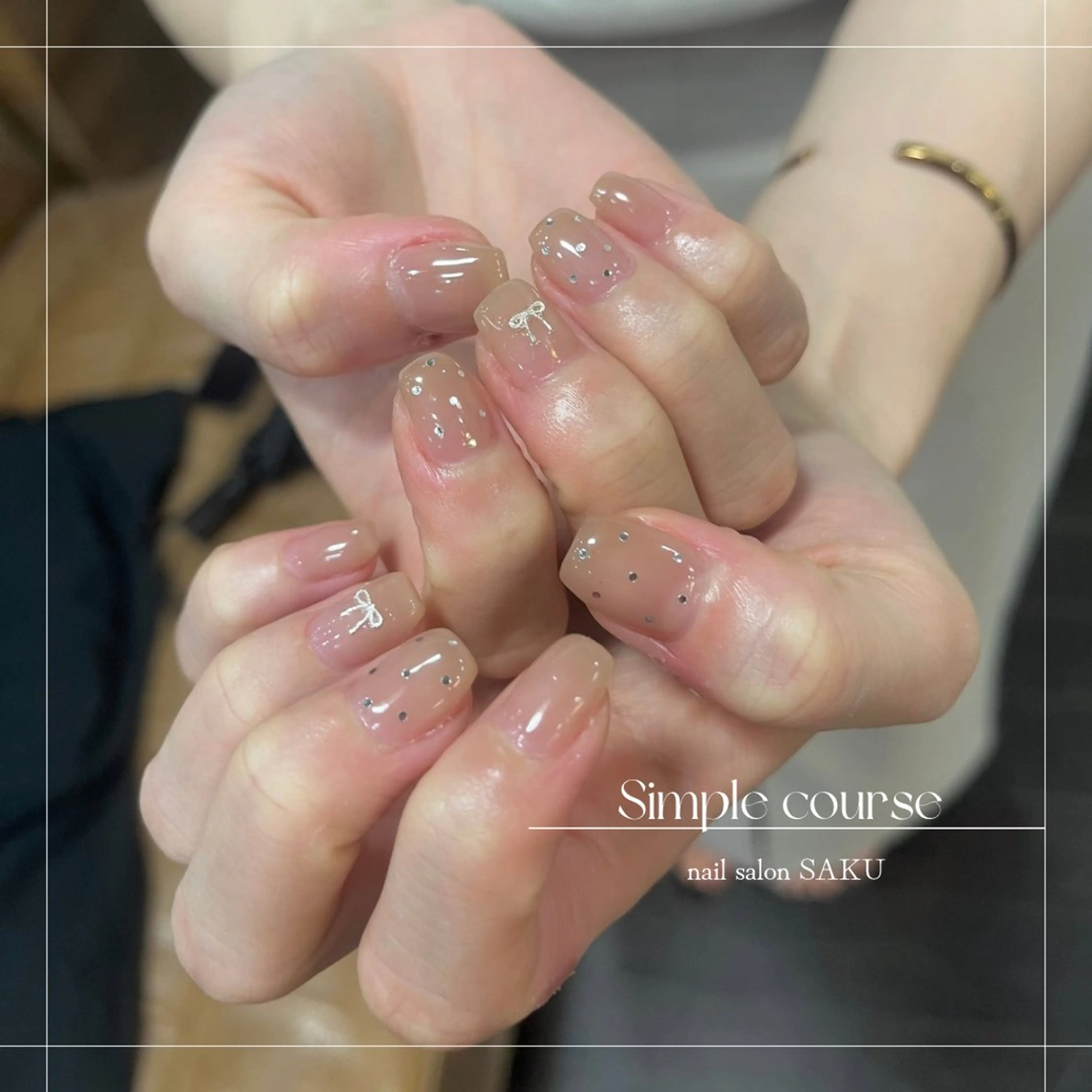 ネイル ニュアンスネイル シンプルネイル ハンドネイル SAKU  nail[サクネイル]所属・SAKU nail 作島茜のネイルデザイン