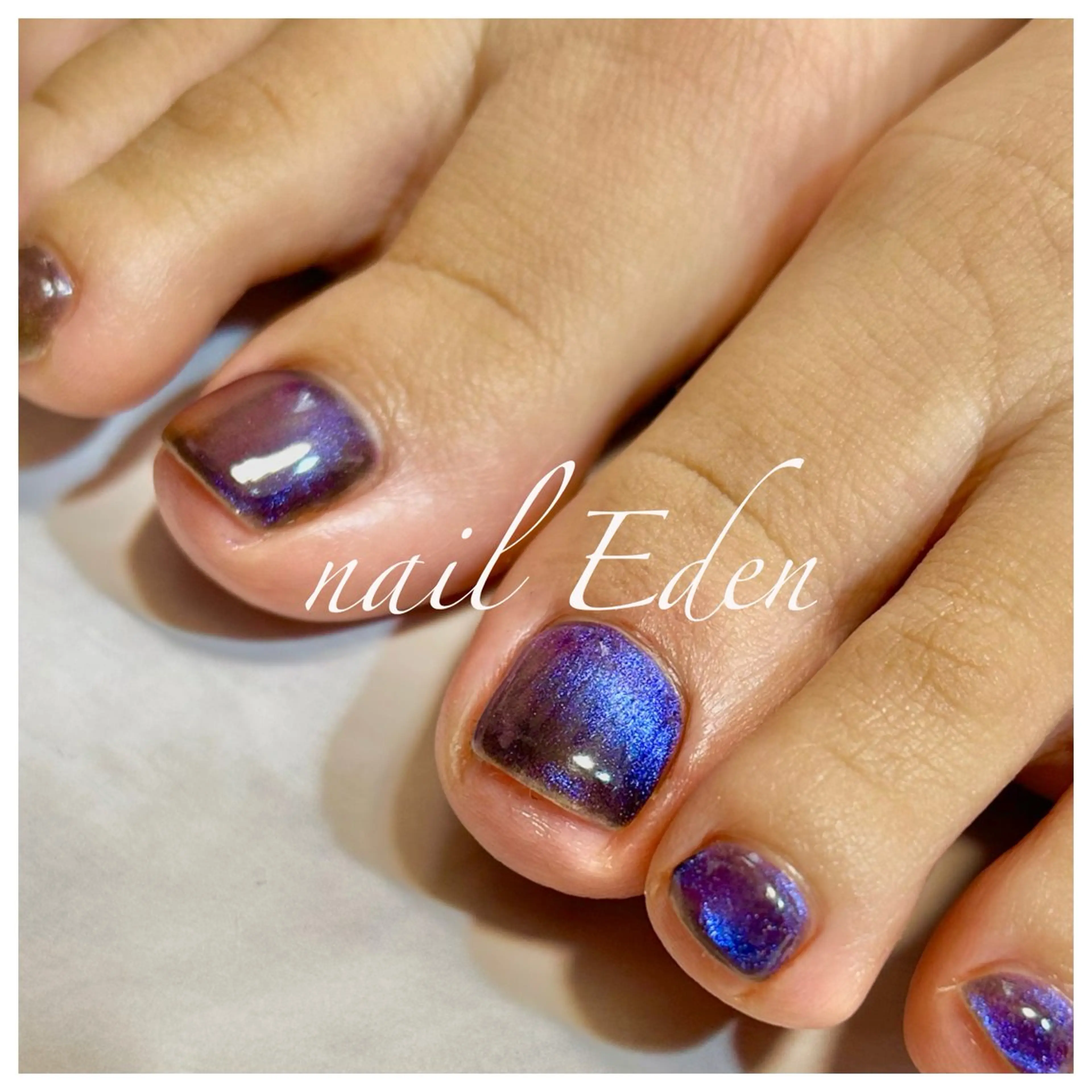 ネイル フットネイル マグネットネイル Eden ♾️のネイルデザイン