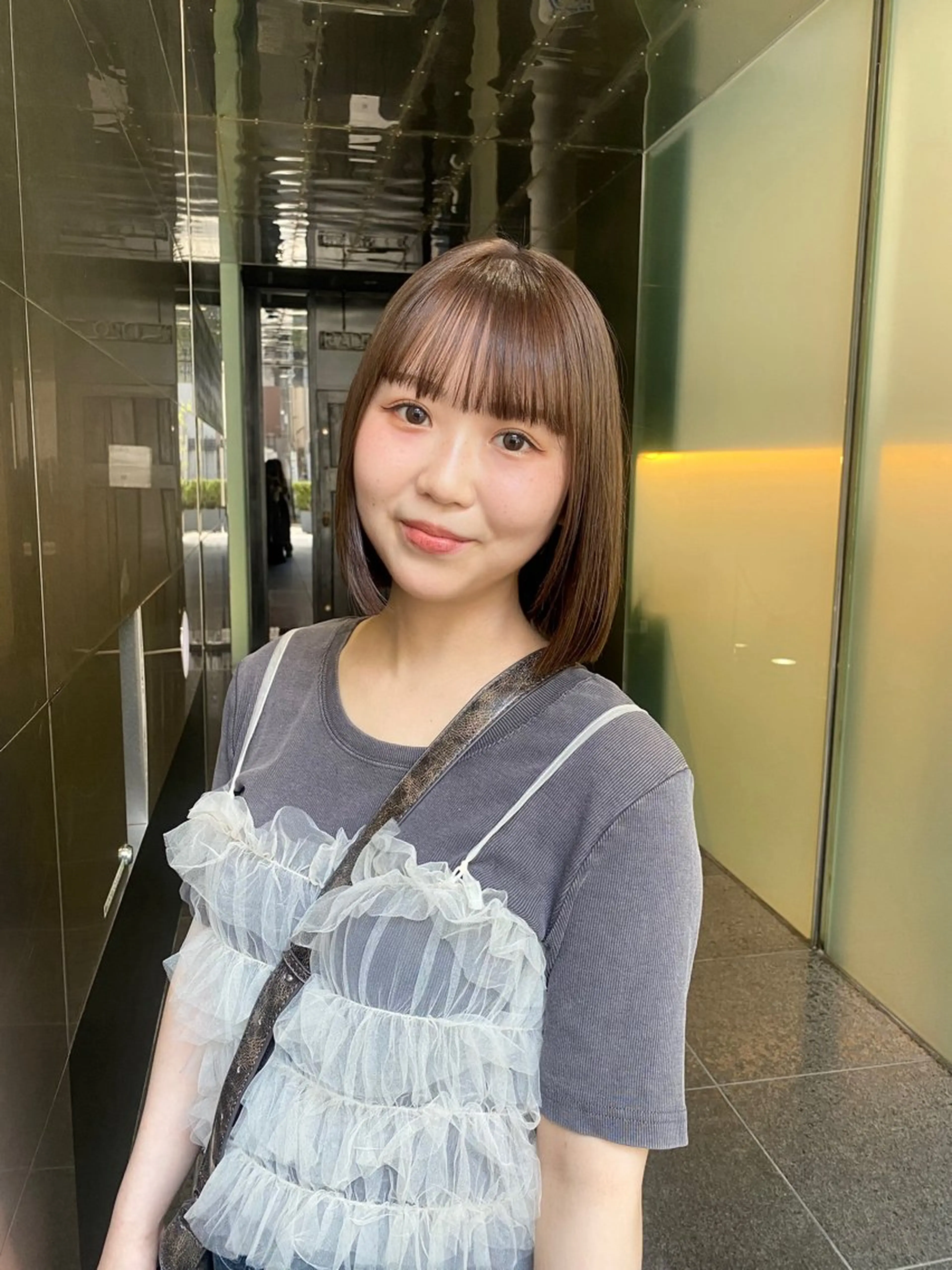 カラー ヘアカラー ひかり／ベージュ ／似合わせカットのヘアスタイル