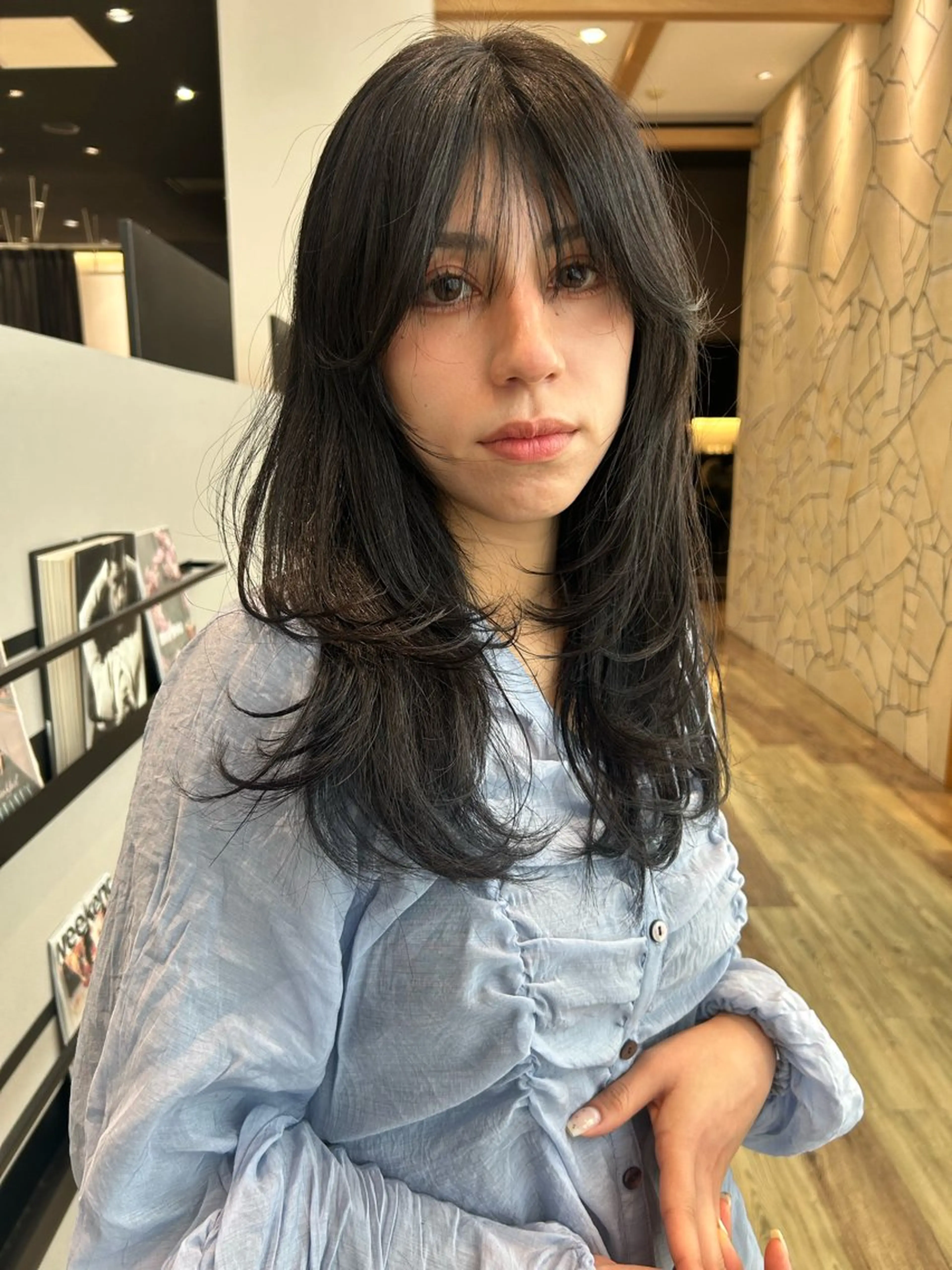 ロング レイヤーカット カット k-two☁あべの/ パーマ/Touaのヘアスタイル