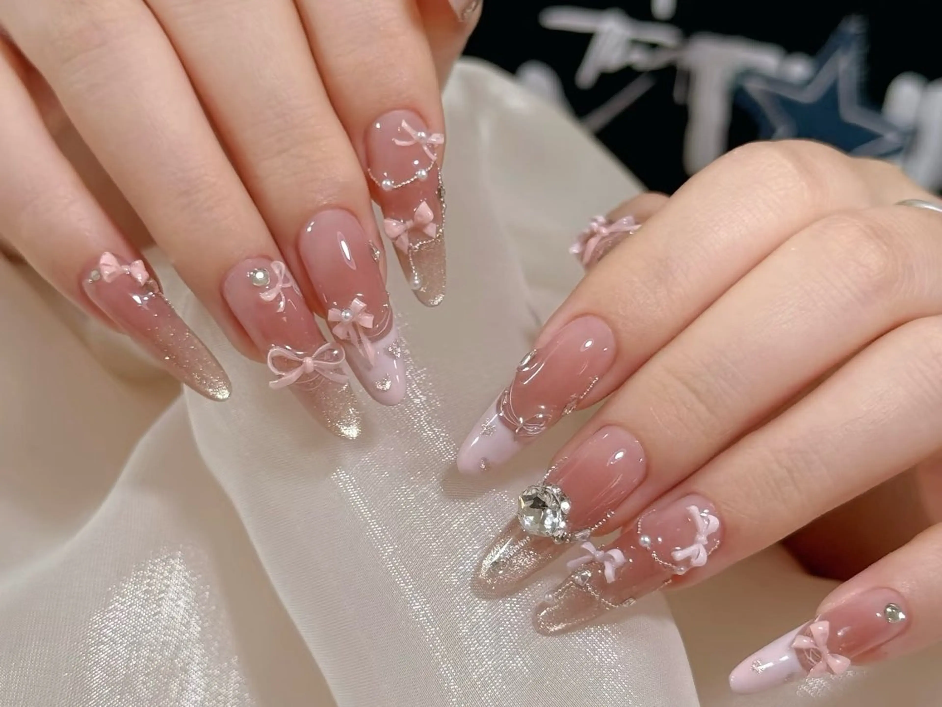 ネイル チークネイル 韓国ネイル ワンホンネイル ハンドネイル Speraネイル 大宮店🎀のネイルデザイン