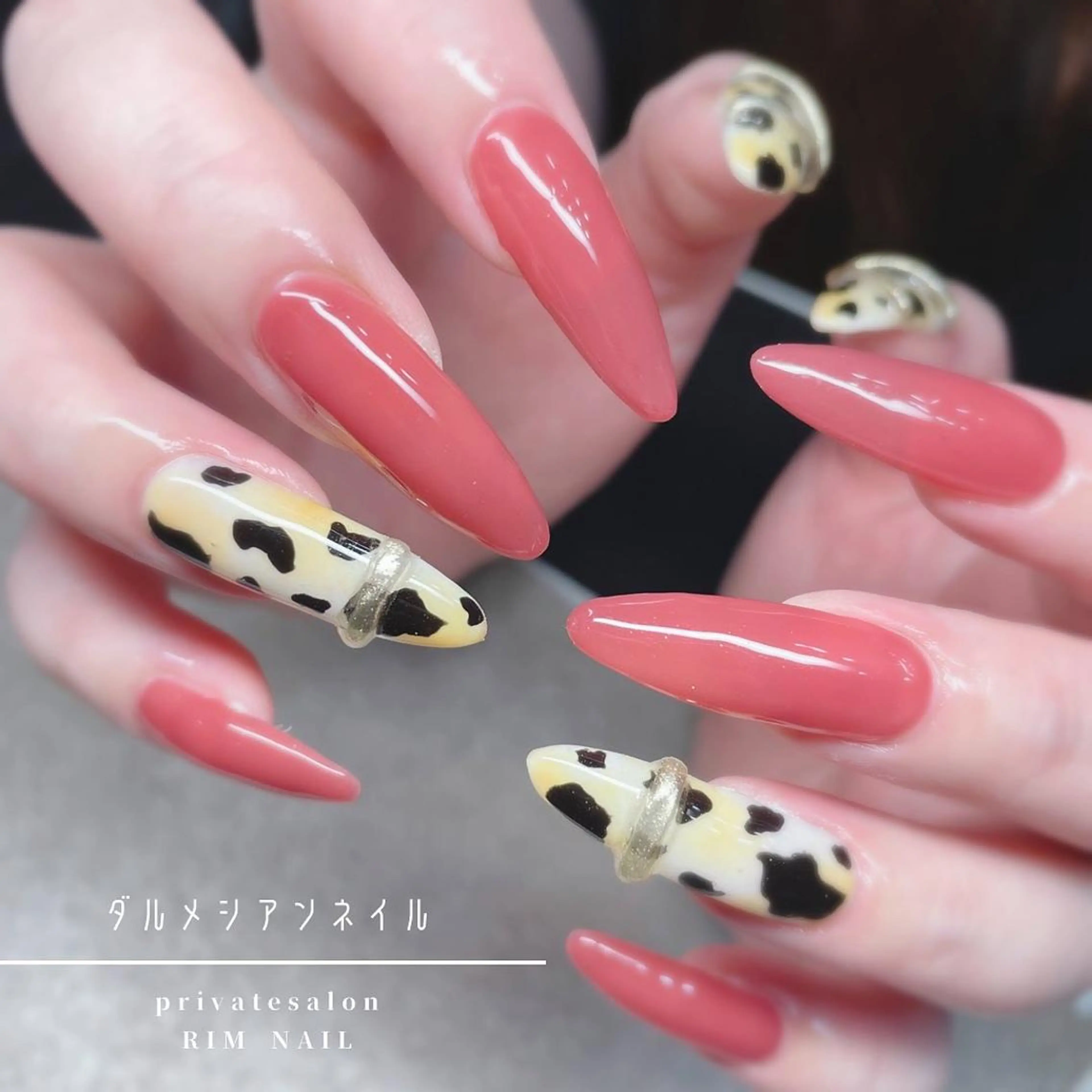 ネイル アニマル柄 ロングネイル RIMNAIL リムネイルのネイルデザイン