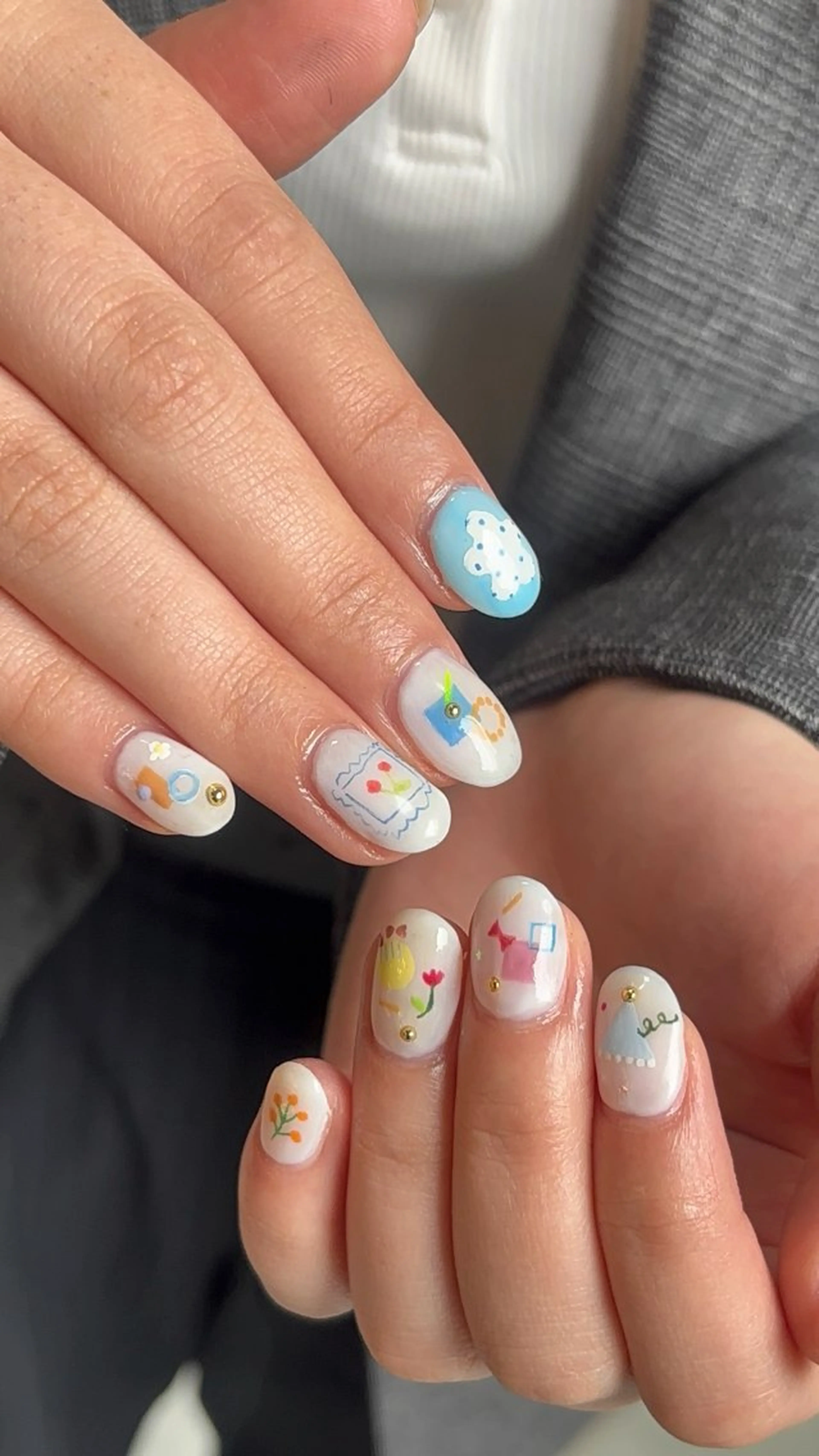 ネイル ハンドネイル ハンドケア 個性派✴︎ｼﾞｬｹ写 ﾈｲﾙ🦋mire-のネイルデザイン