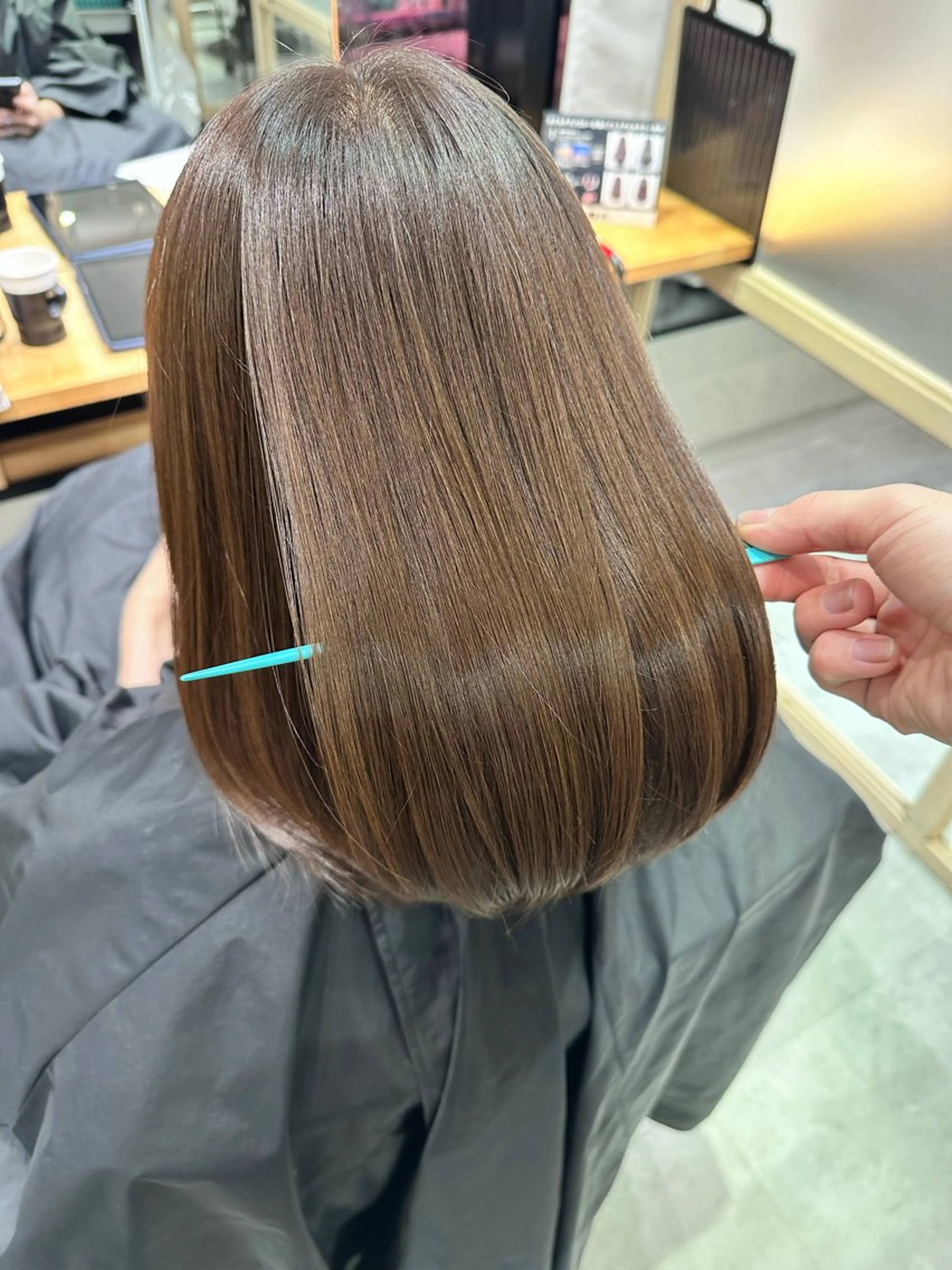 セミロング カラー ✨シルクストレート✨ 美髪髪質改善Yukiのヘアスタイル