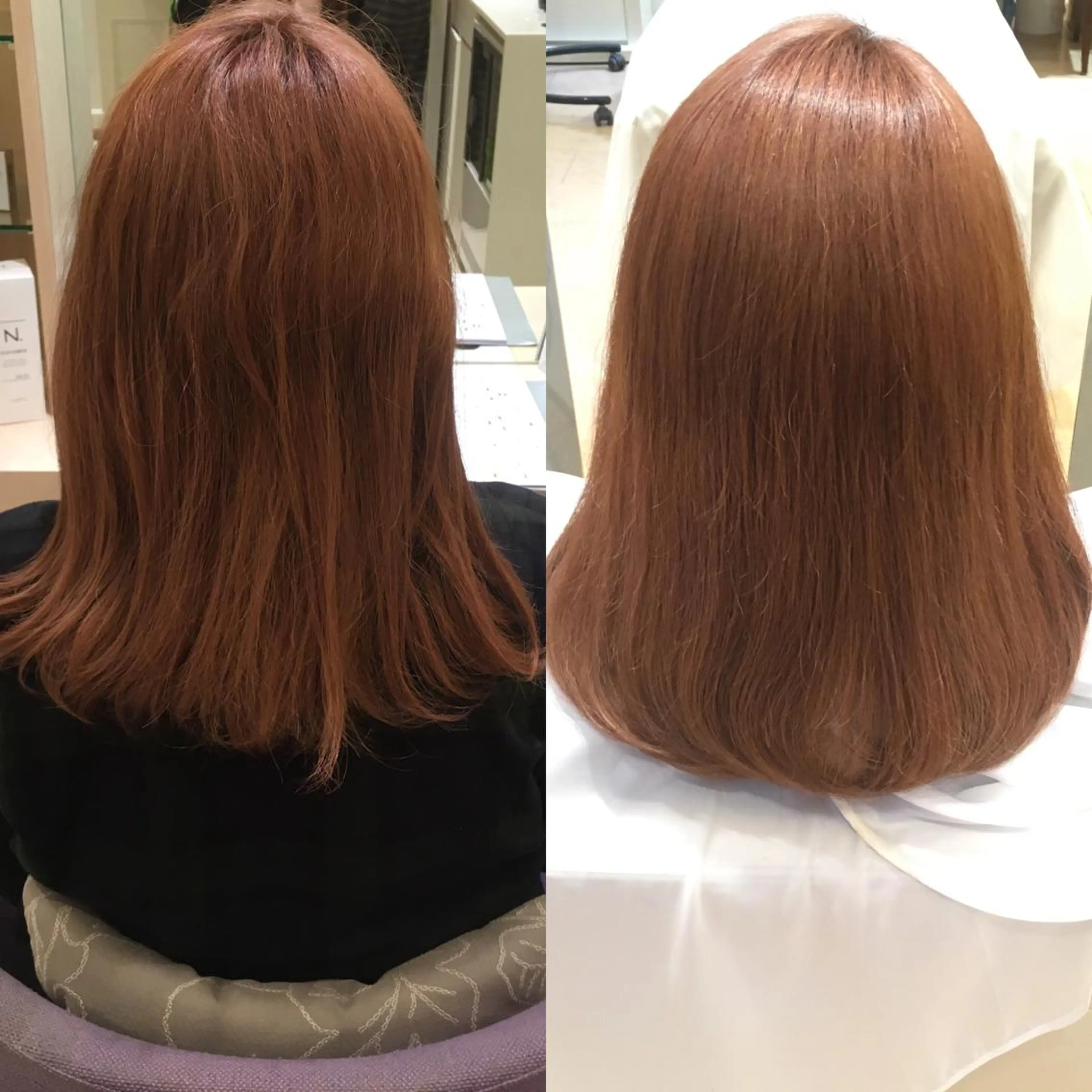 セミロング カラー ブリーチ トリートメント 菊池 栄里奈のヘアスタイル