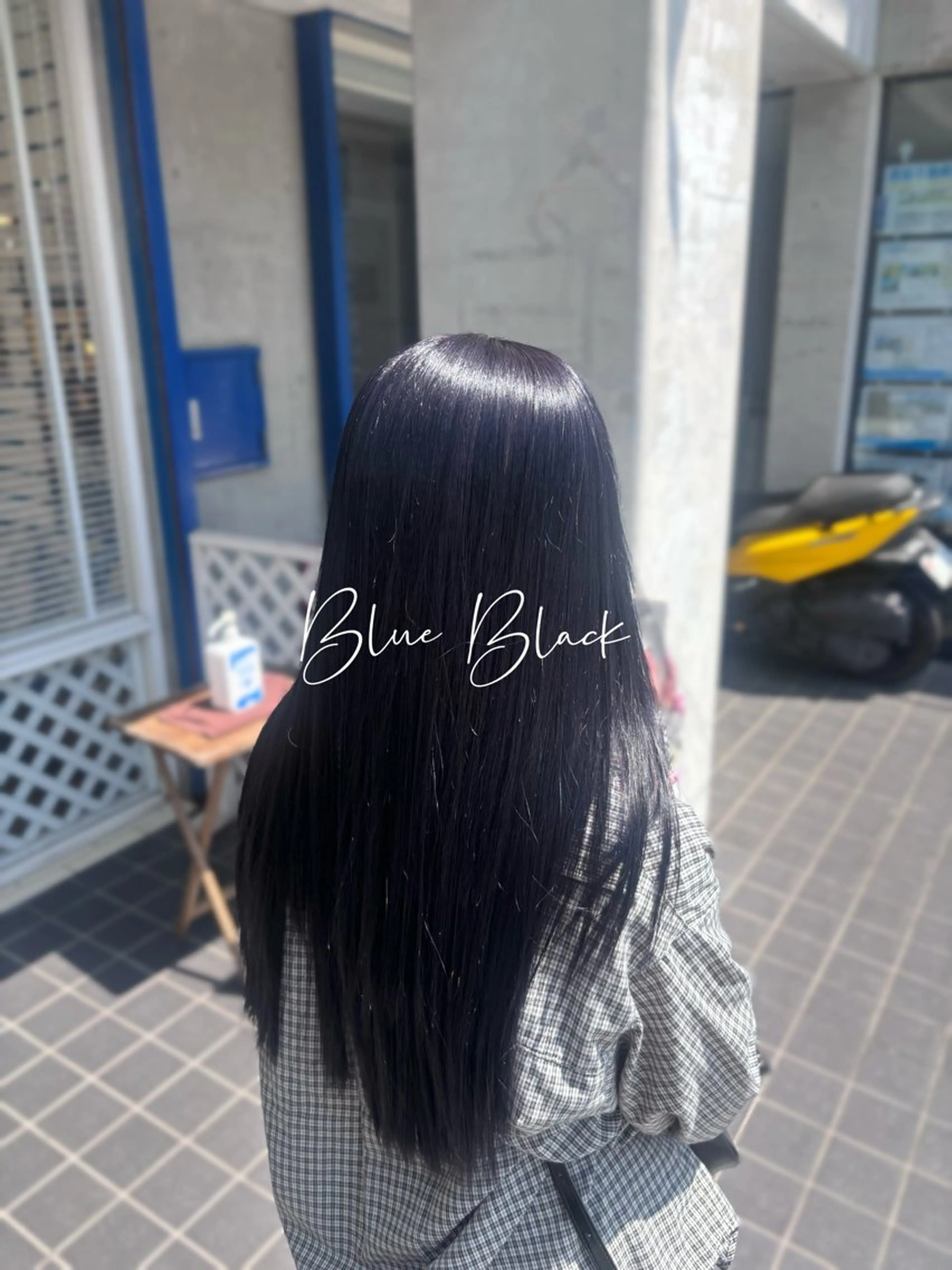 ロング カラー 黒髪 ブリーチ ブルーカラー ブルーブラック ラベンダーカラー ヘアカラー 髪質改善/艶髪 SUBARU💫のヘアスタイル