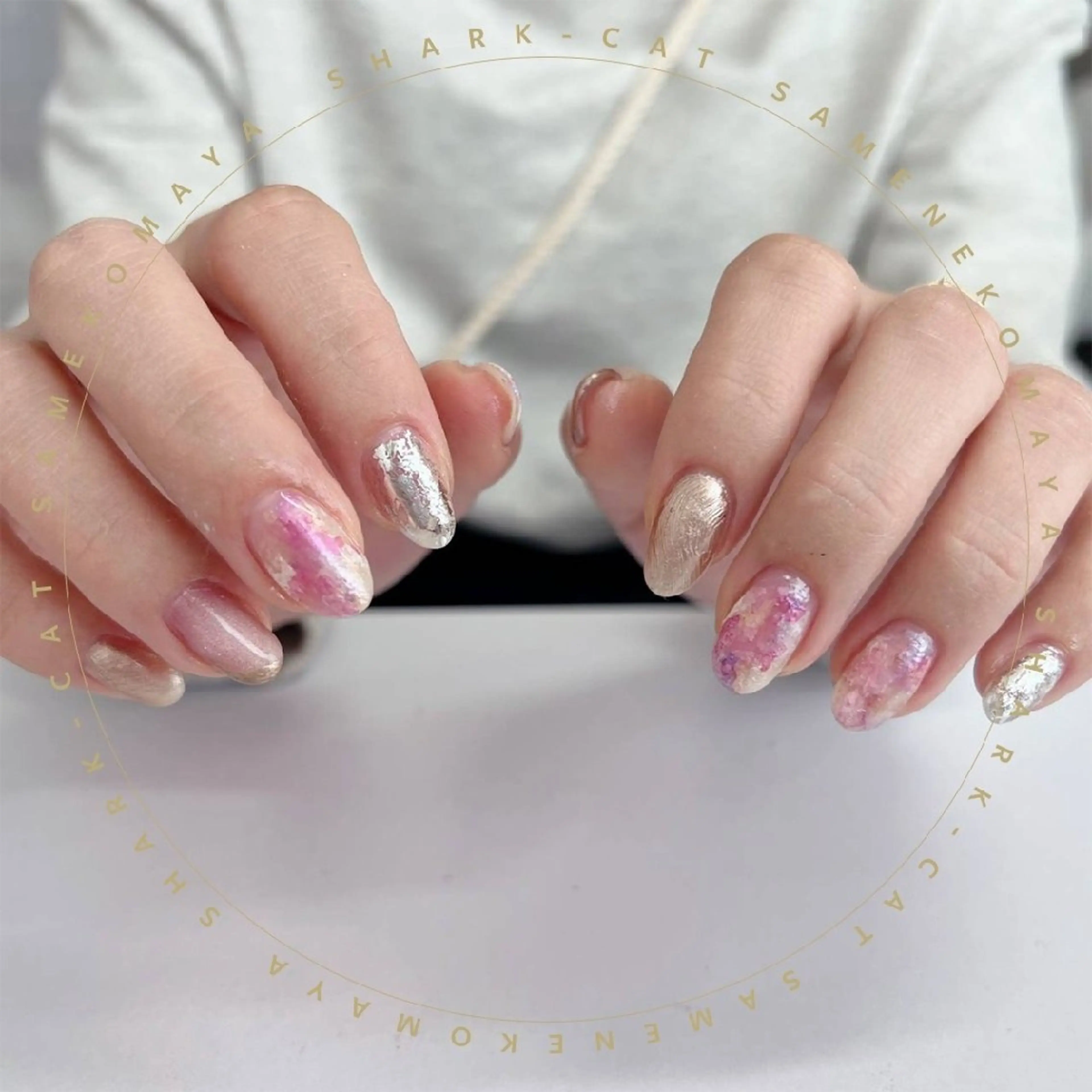 ネイル サメ猫 マーヤのネイルデザイン