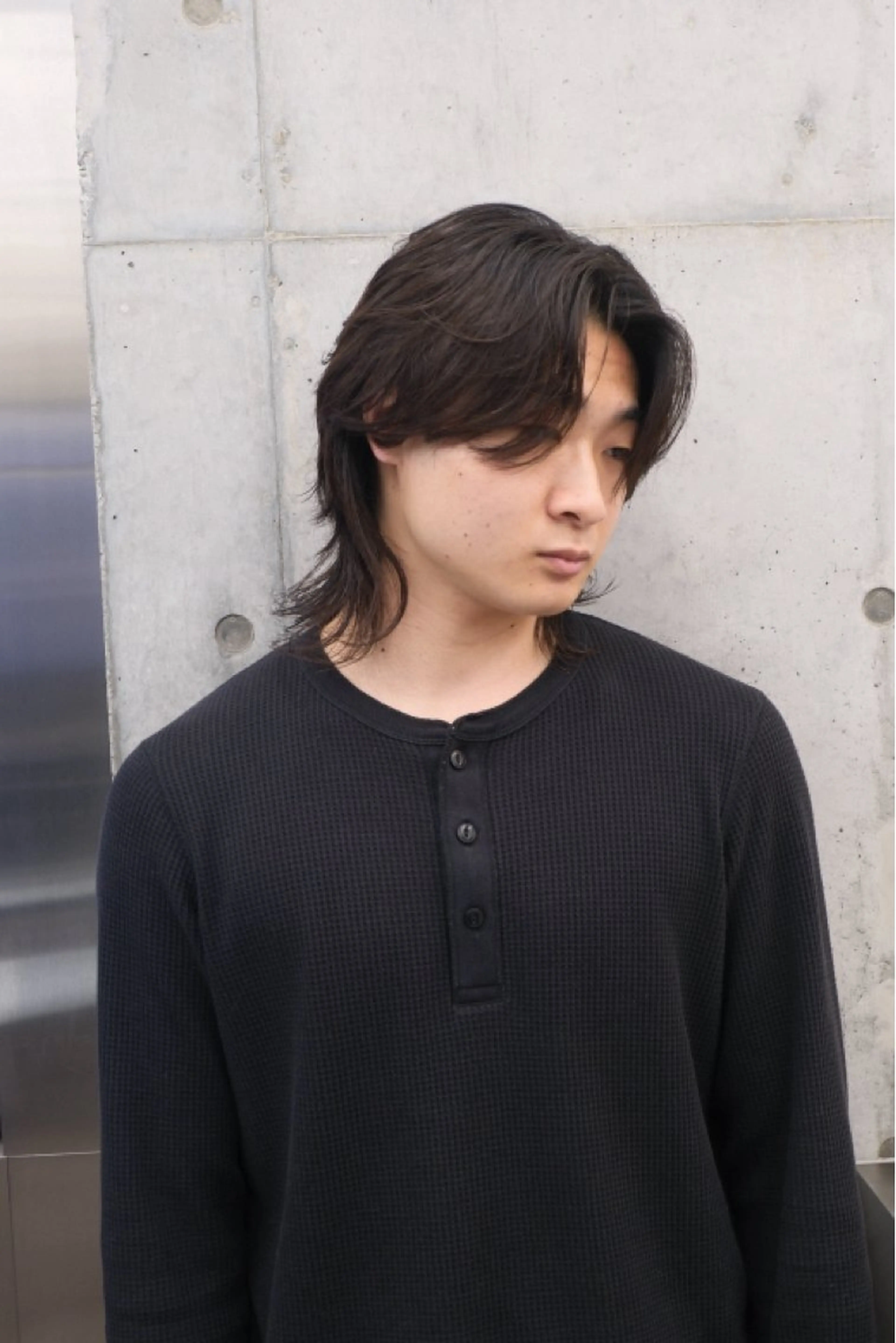 ミディアム パーマ カット パーマ 永野 凌多のヘアスタイル