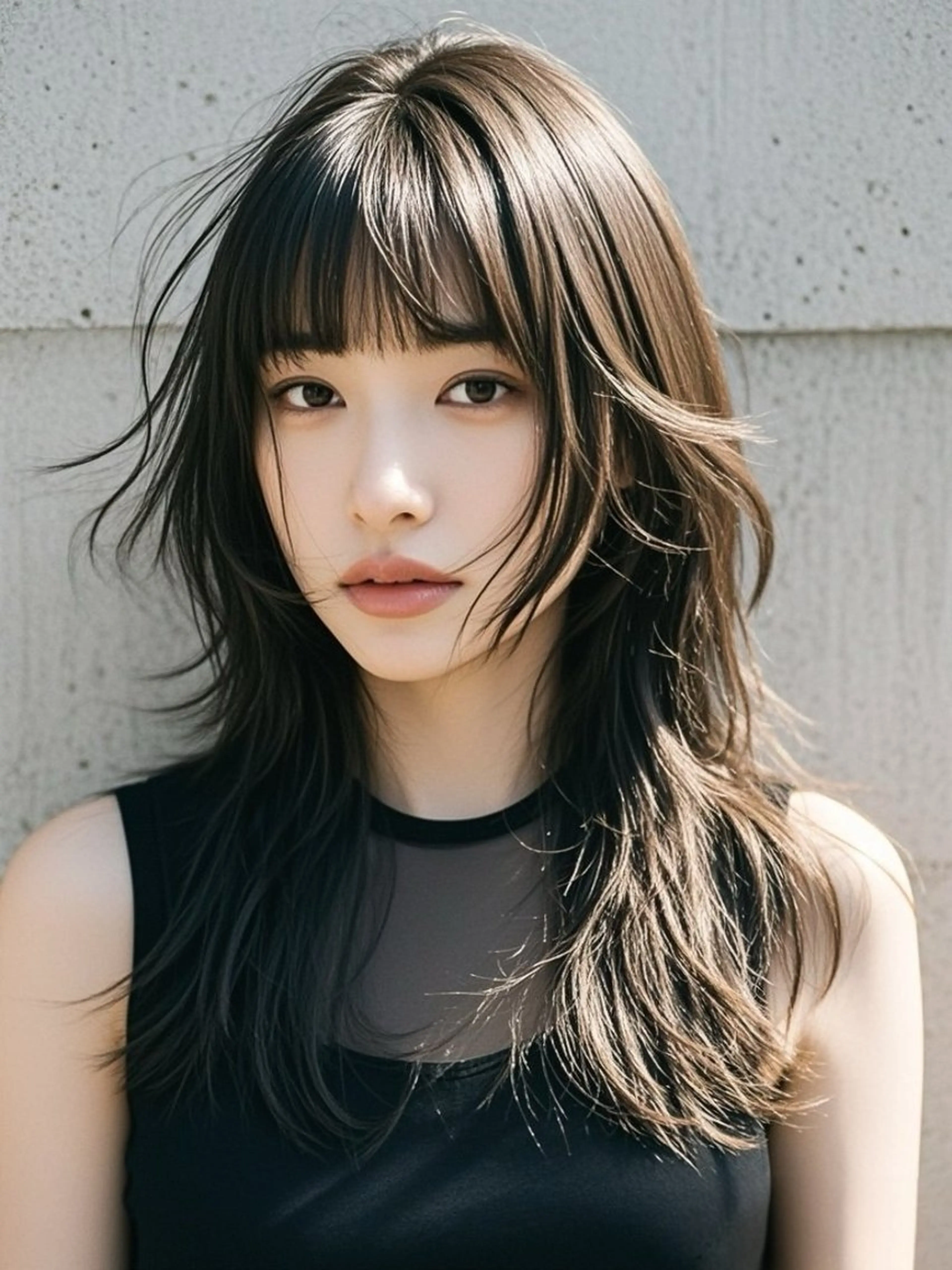 ロング ショートボブ アッシュ ボブ くびれヘア ハッシュカット カット ヘアカラー トリートメント ウルフカット 811 大阪梅田 ウルフのヘアスタイル