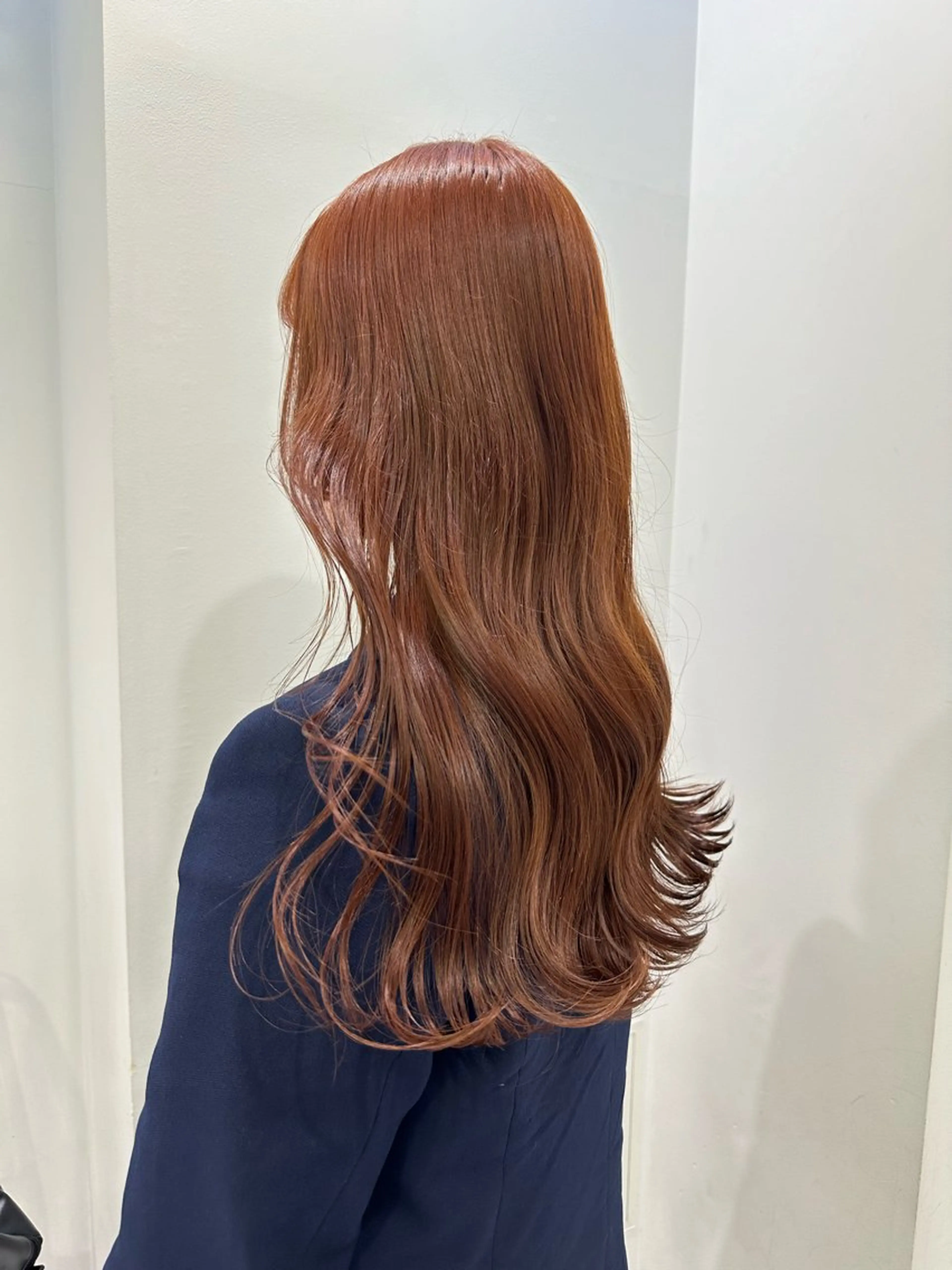 ロング カラー オレンジ ヘアカラー トリートメント 渋谷/透明感カラー /半個室/こうめいのヘアスタイル