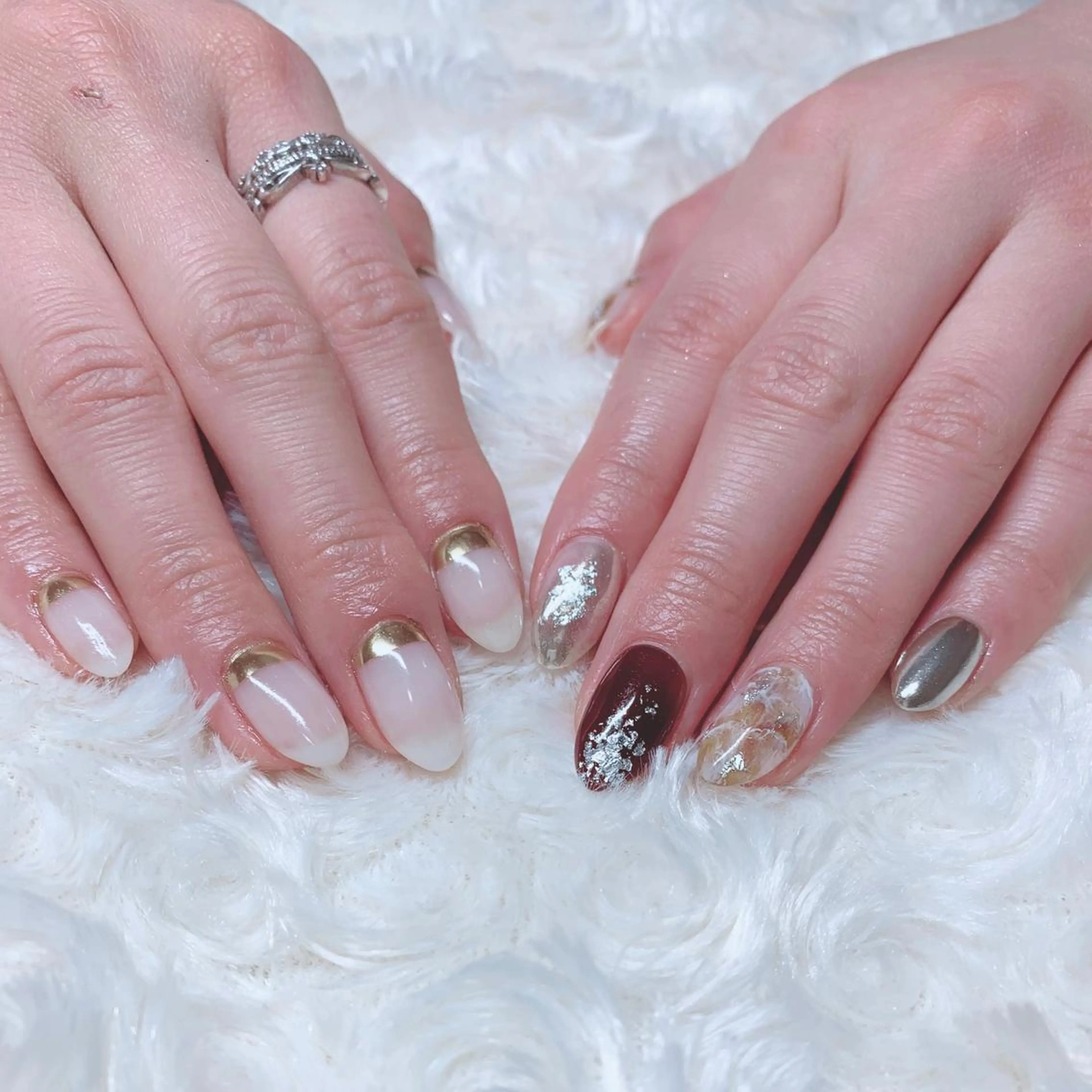 カラー ネイル ハンドネイル Cozy_ ilumのネイルデザイン