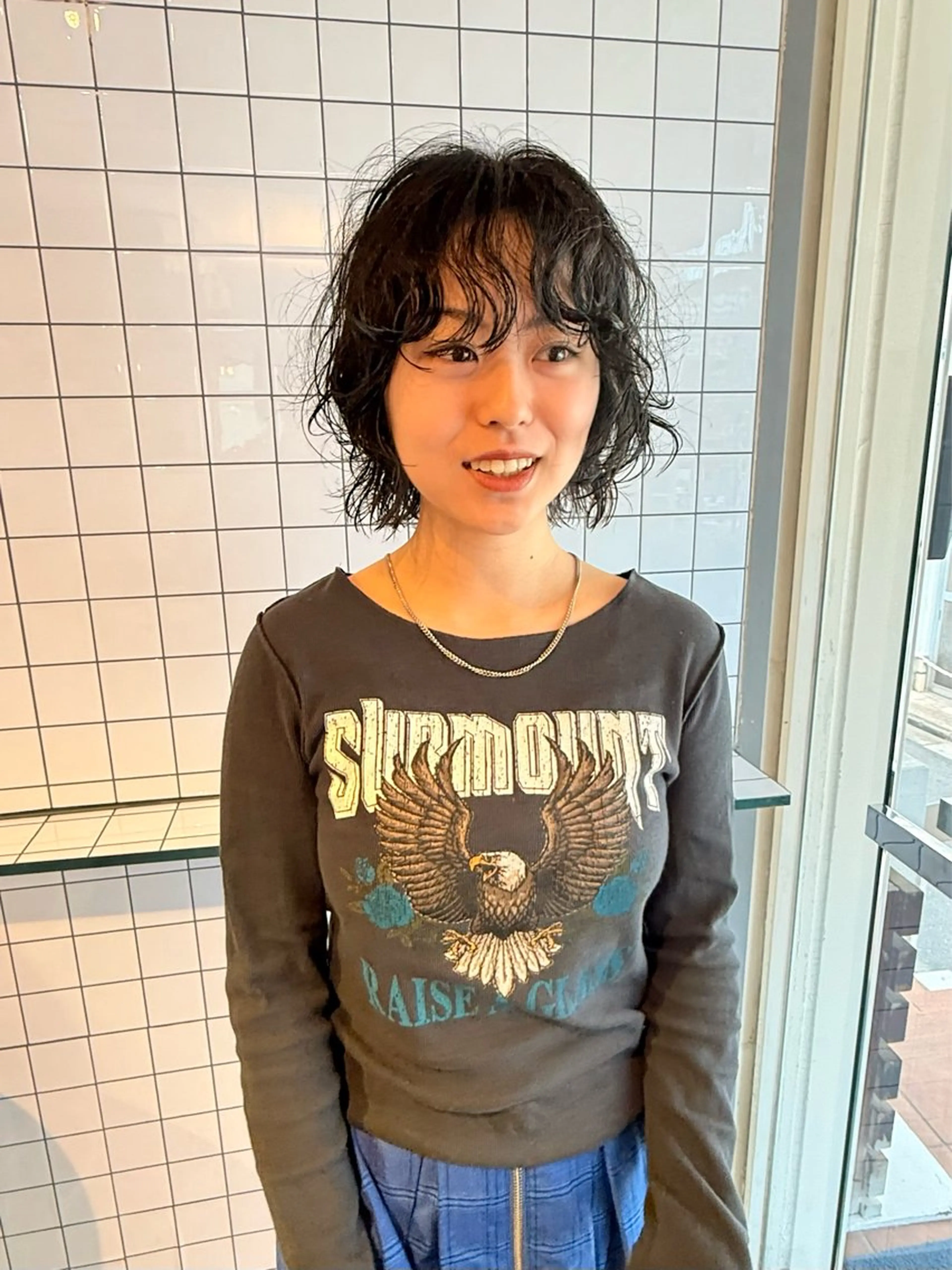 ショート パーマ ウルフレイヤー エクステ/kokiのヘアスタイル