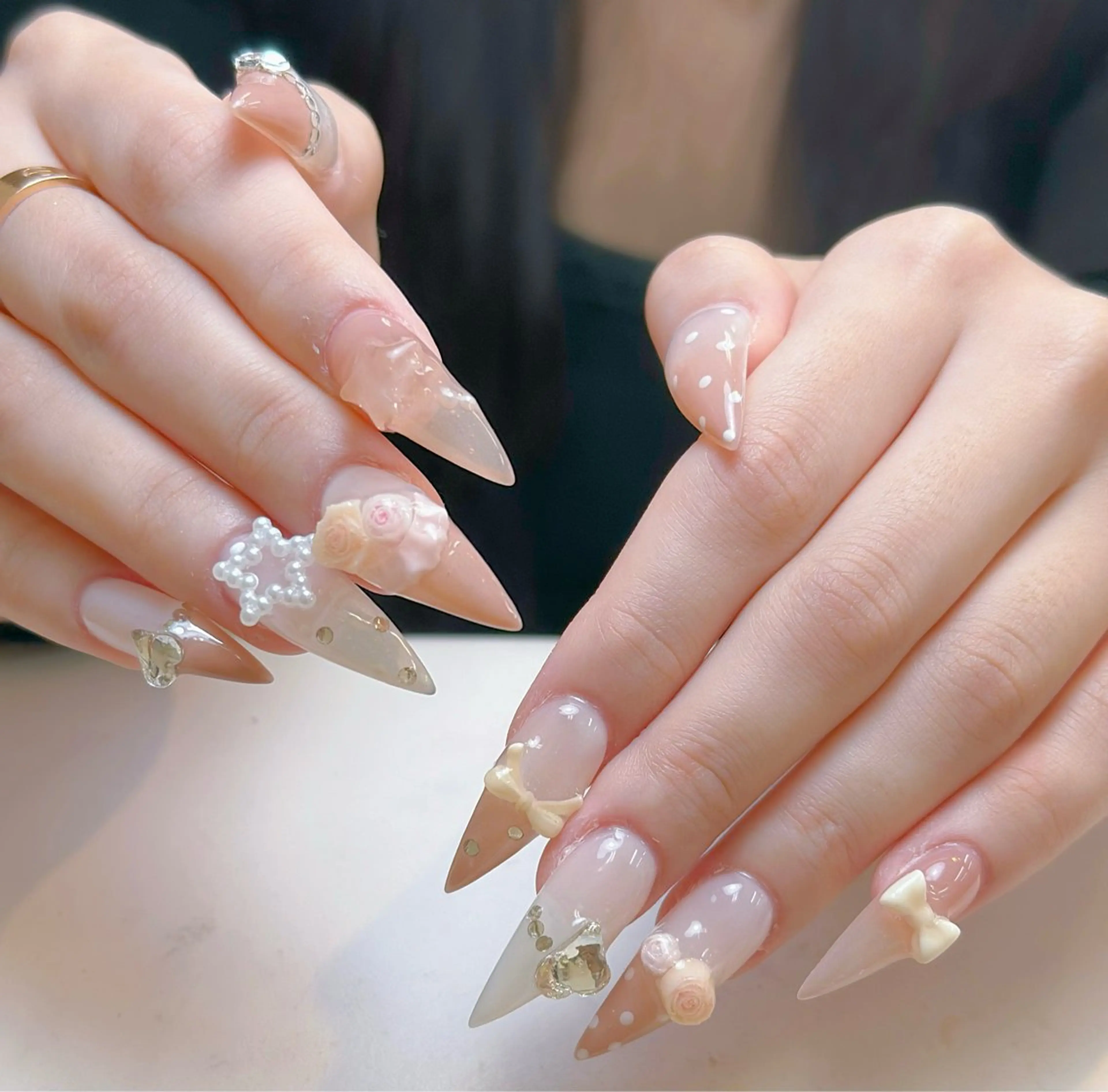 ネイル アートネイル 成人式 ジェルネイル ニュアンスネイル 夏ネイル ハンドネイル Nienail_ Luxeのネイルデザイン