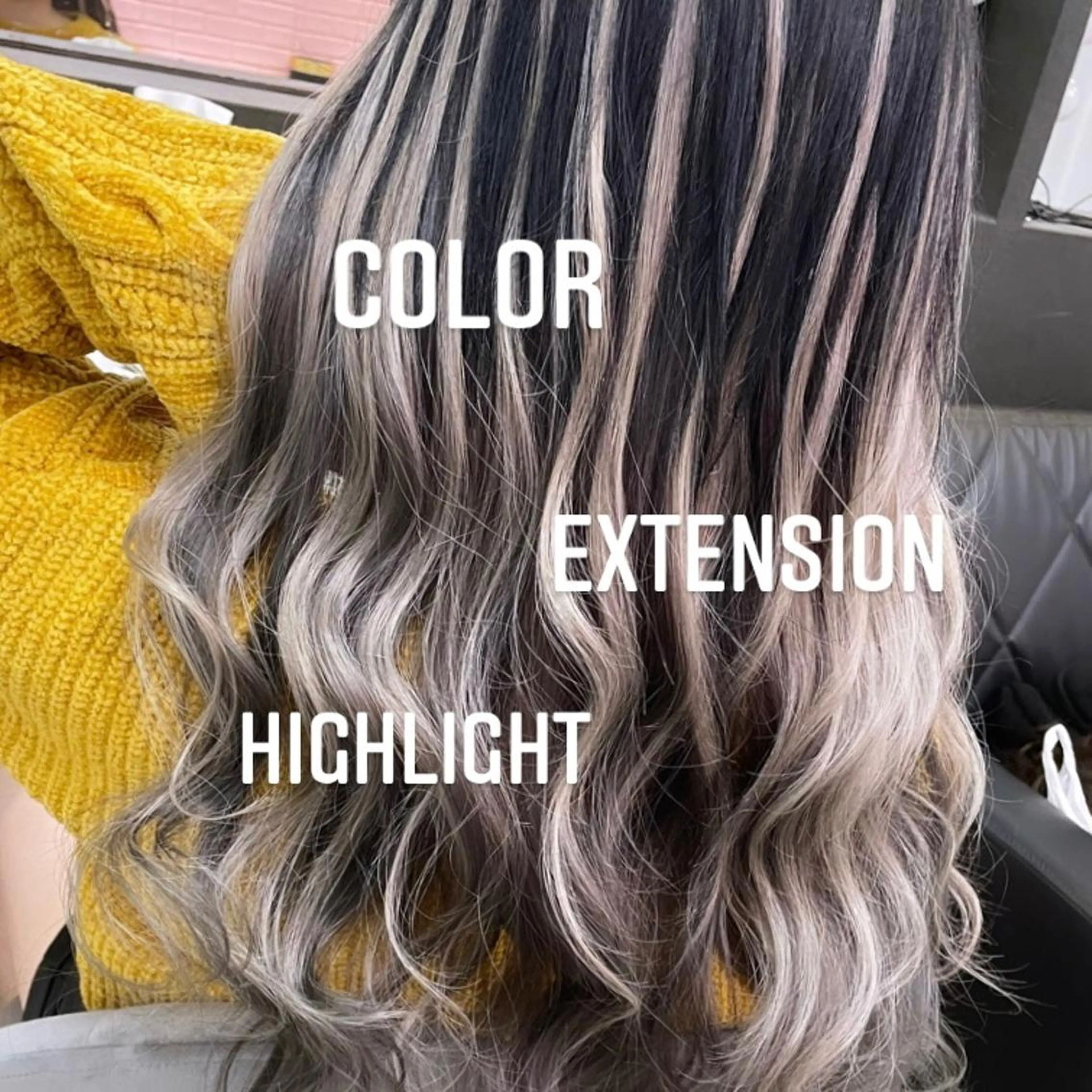 ロング カラー ヘアカラー エクステ エクステ🩵ブリーチ 韓国ヘア🩵KAEのヘアスタイル