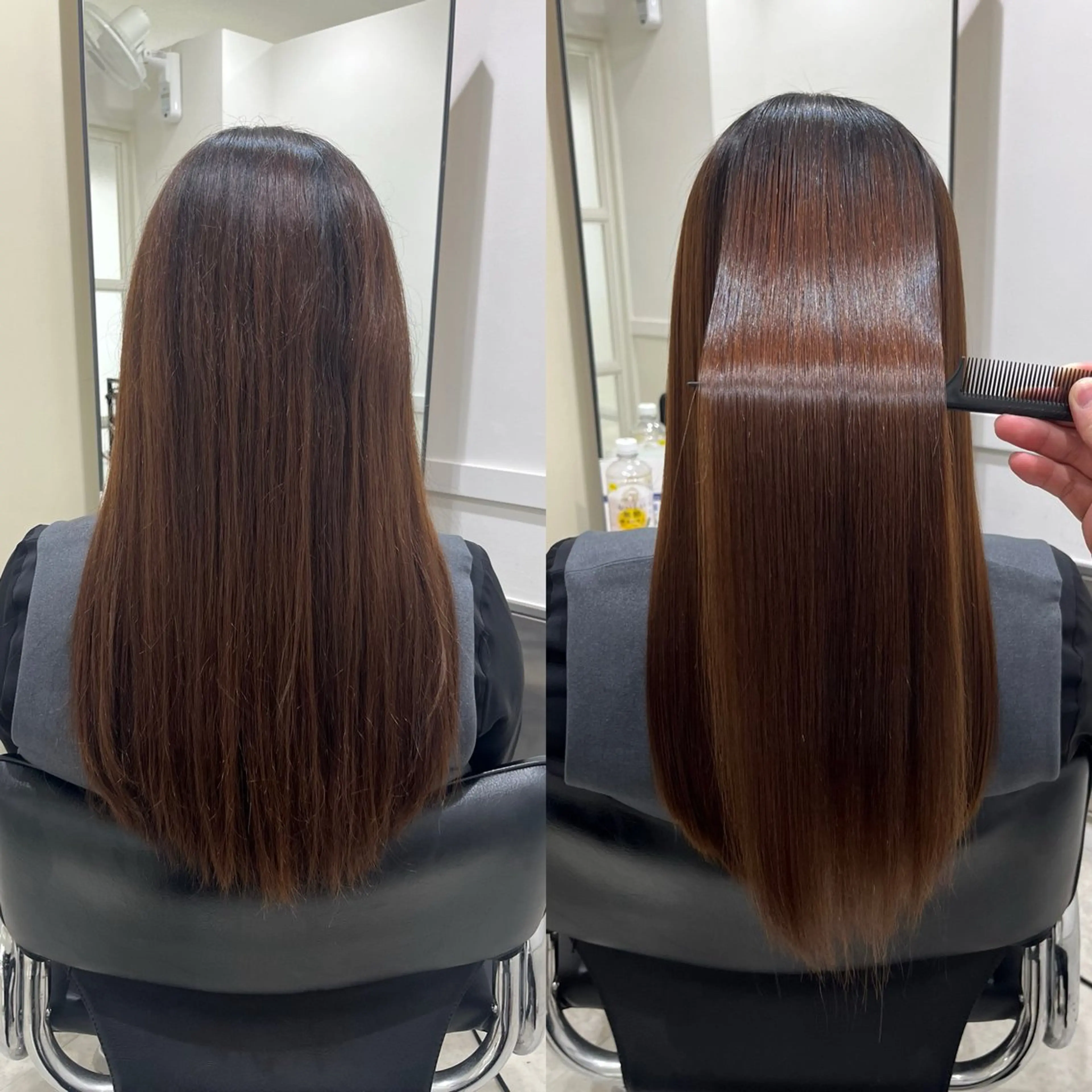 ロング カット 縮毛矯正 トリートメント 全席個室美容室 縮毛矯正/レイヤーのヘアスタイル