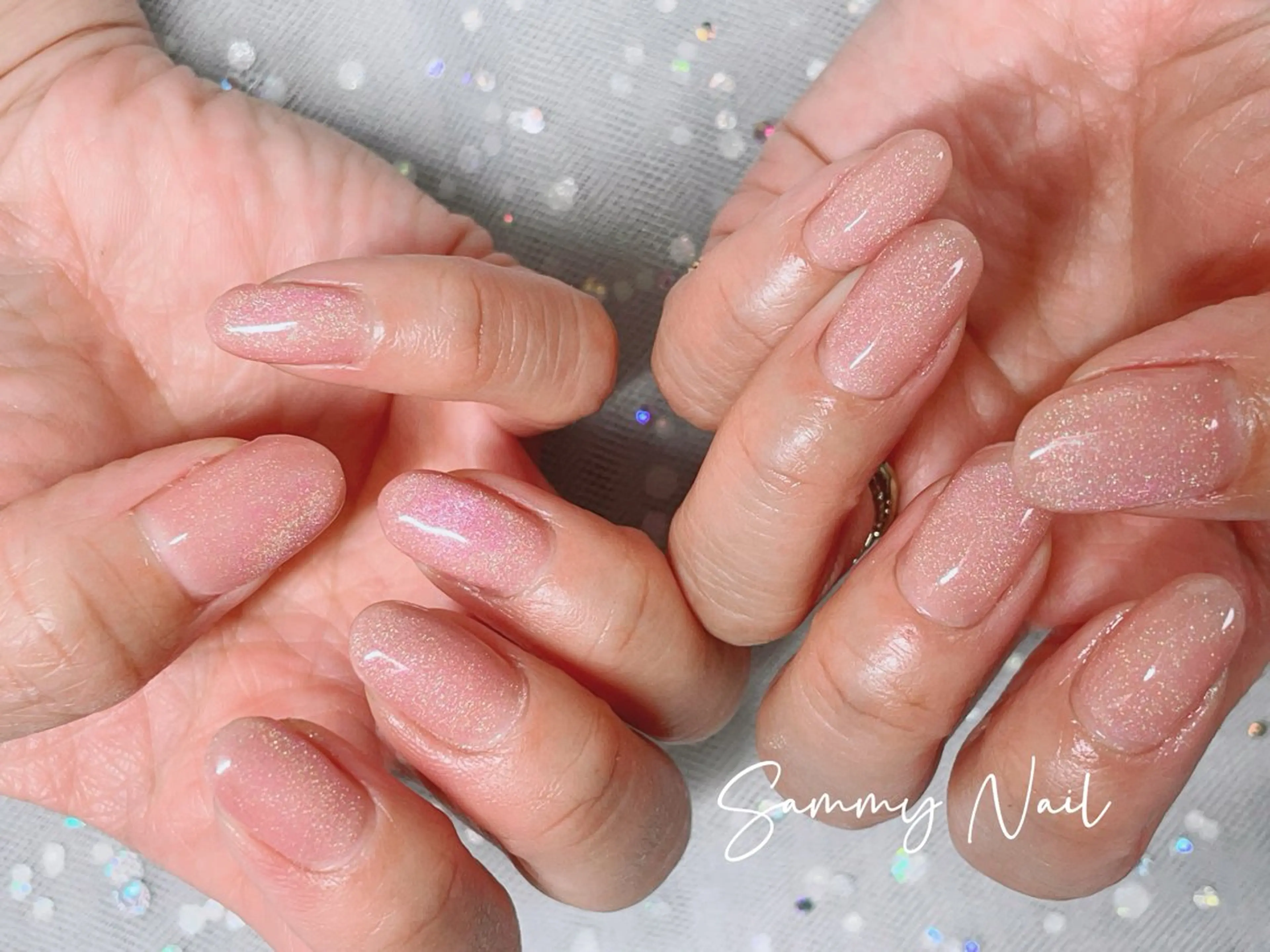 ネイル マグネットネイル マグネットワンカラー ワンカラーネイル 春ネイル ハンドネイル Sammy Nailのネイルデザイン