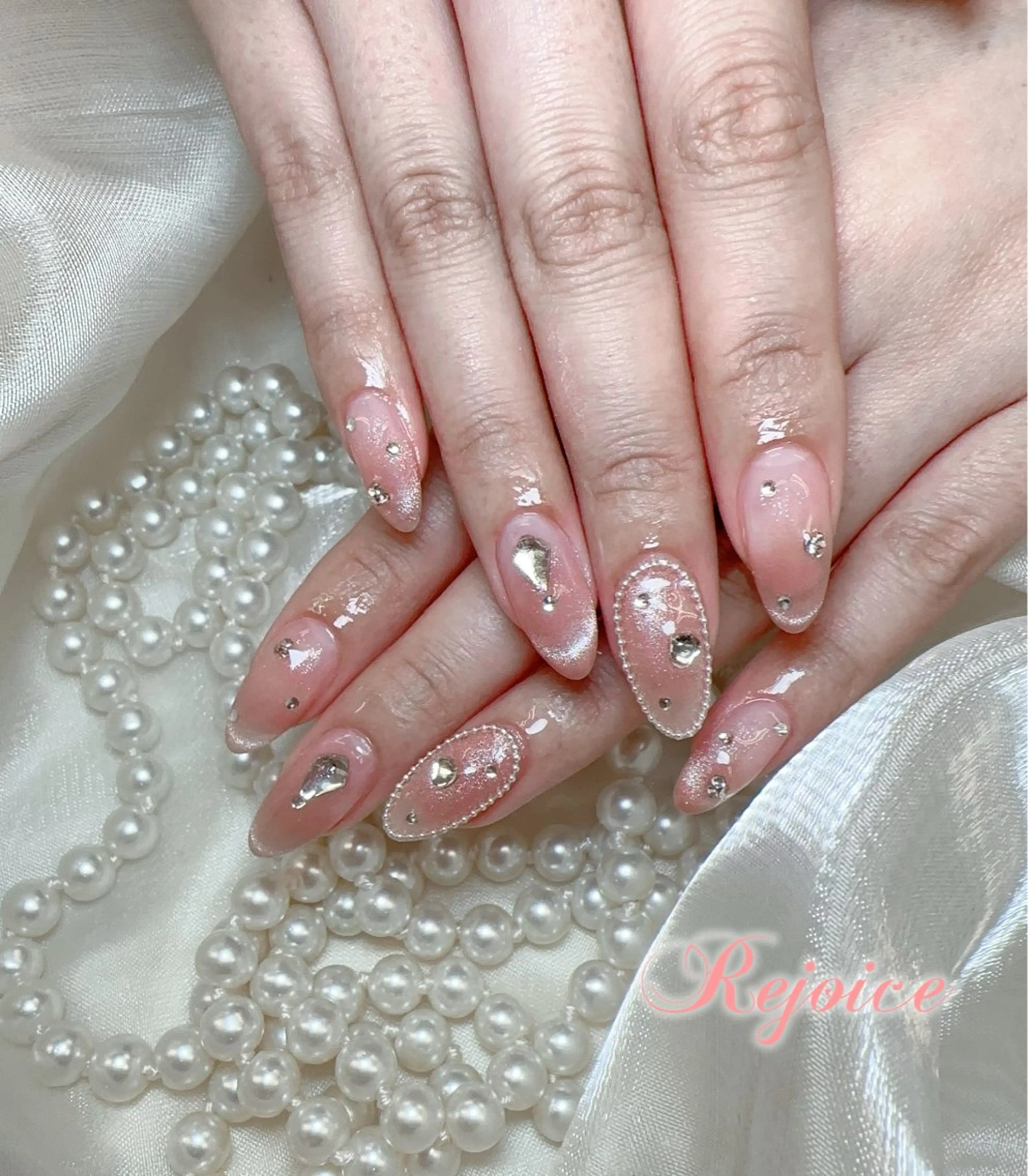 ネイル 春ネイル ハンドネイル ネイルサロン リジョイス 渋谷店のネイルデザイン