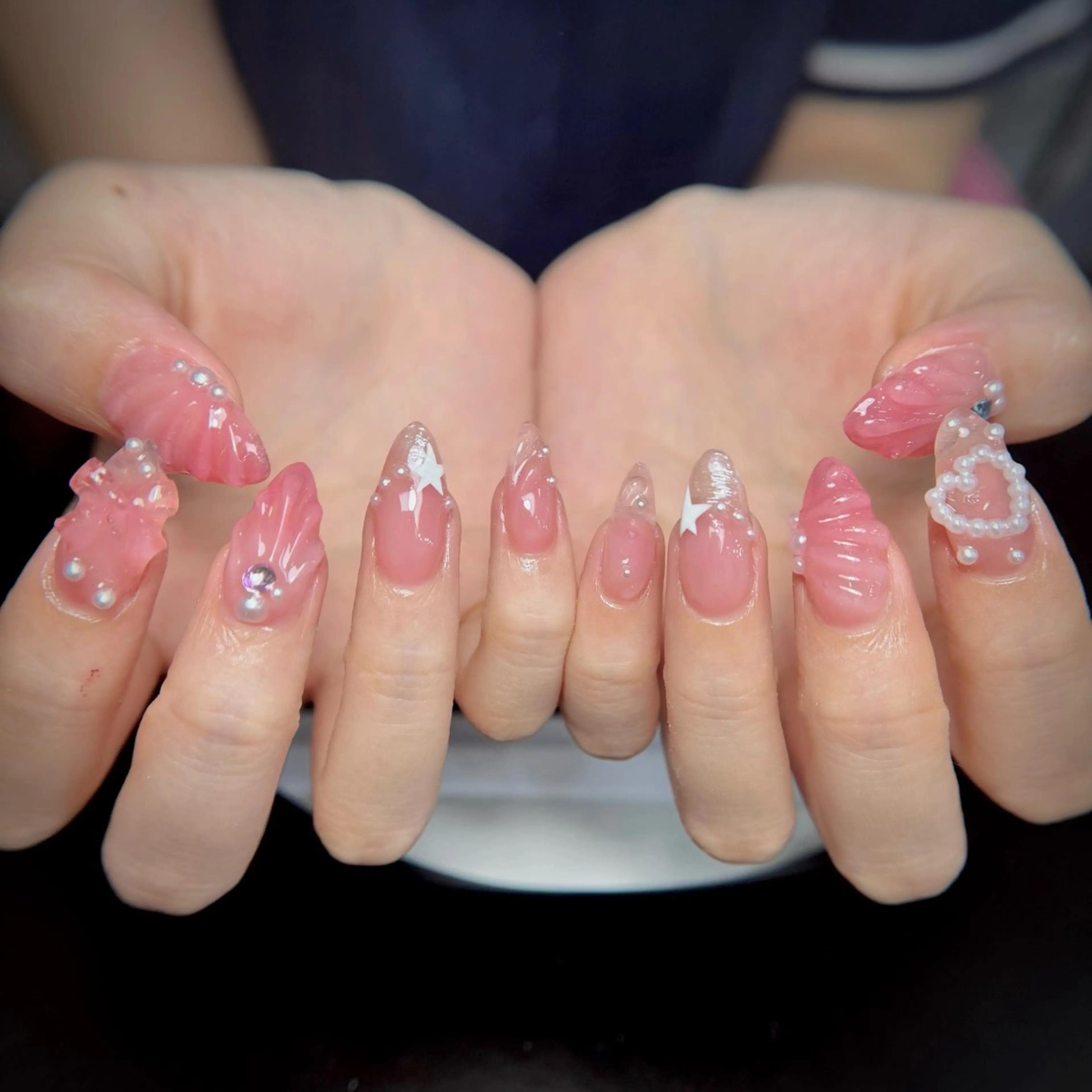 ネイル 長さ出し ジェルネイル 持ち込み オフィスネイル ワンカラーネイル ハンドネイル Michi Nail Staffのネイルデザイン