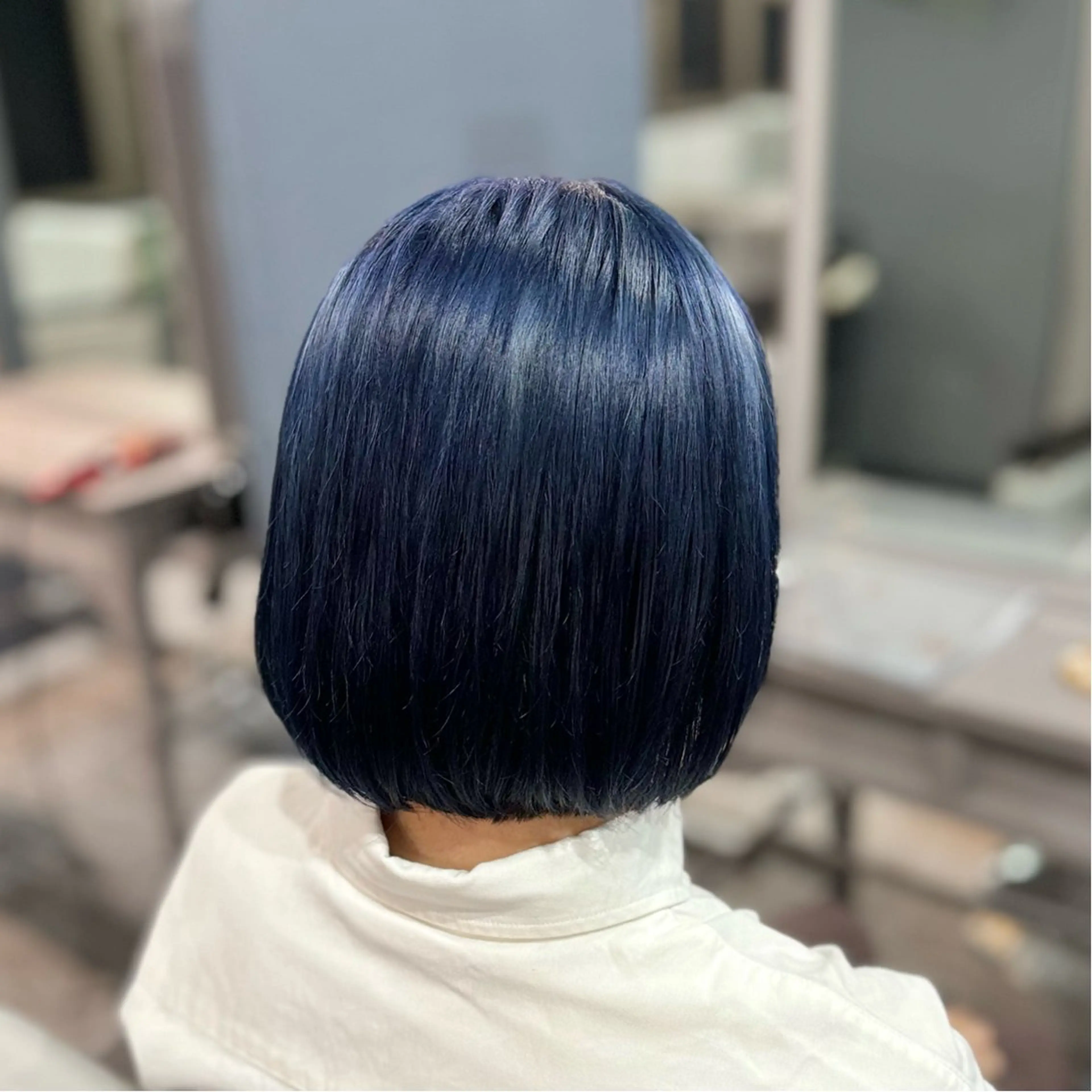 ミディアム カラー メンズ メンズブリーチ ブリーチ ブルーカラー ネイビーカラー 吉田 聡一のヘアスタイル